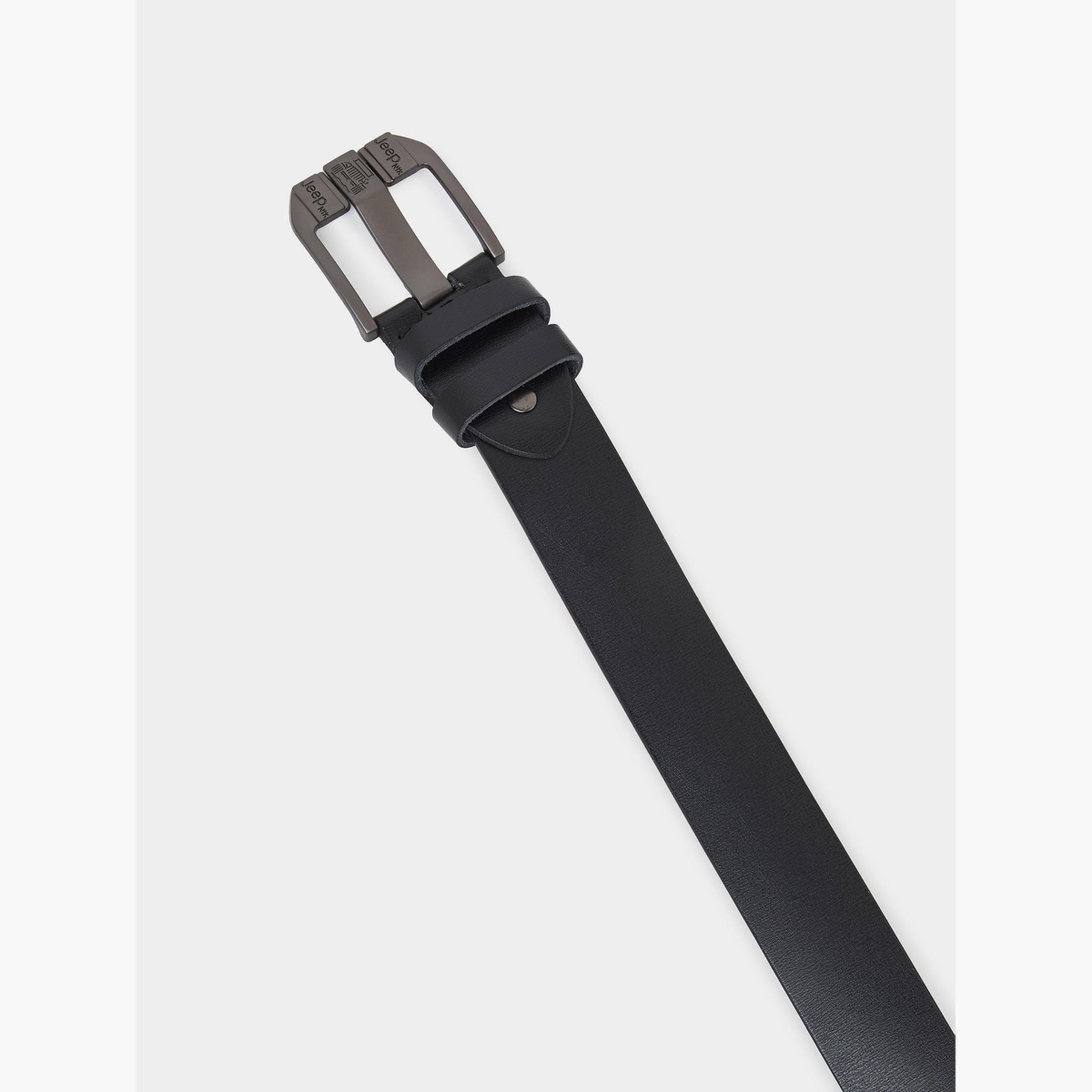 Styli Men Black Jeep Metal Buckle Belt-men-beltsandwallets-belts-image-4