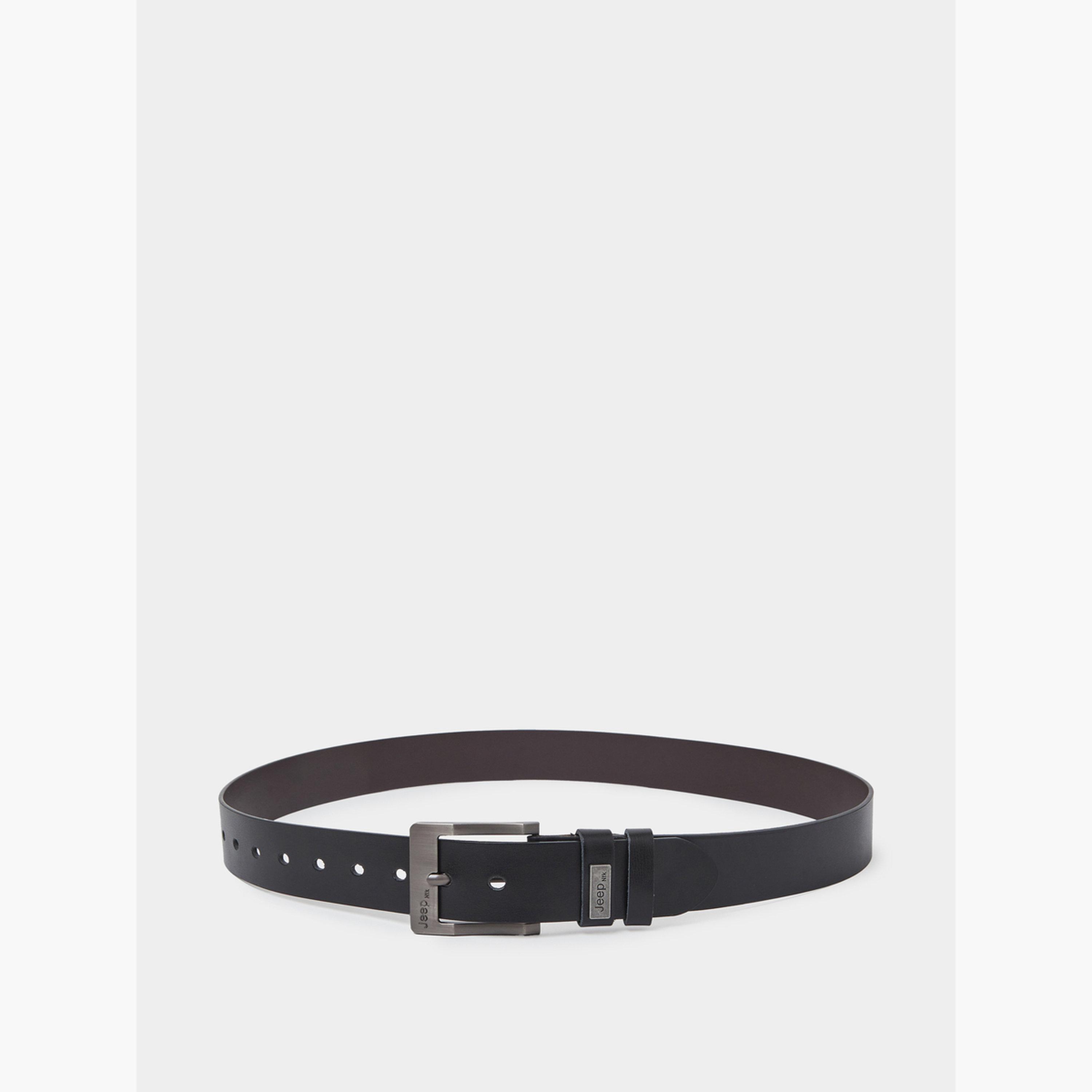 Styli Men Black Jeep Square Buckle Belt-men-beltsandwallets-belts-image-2