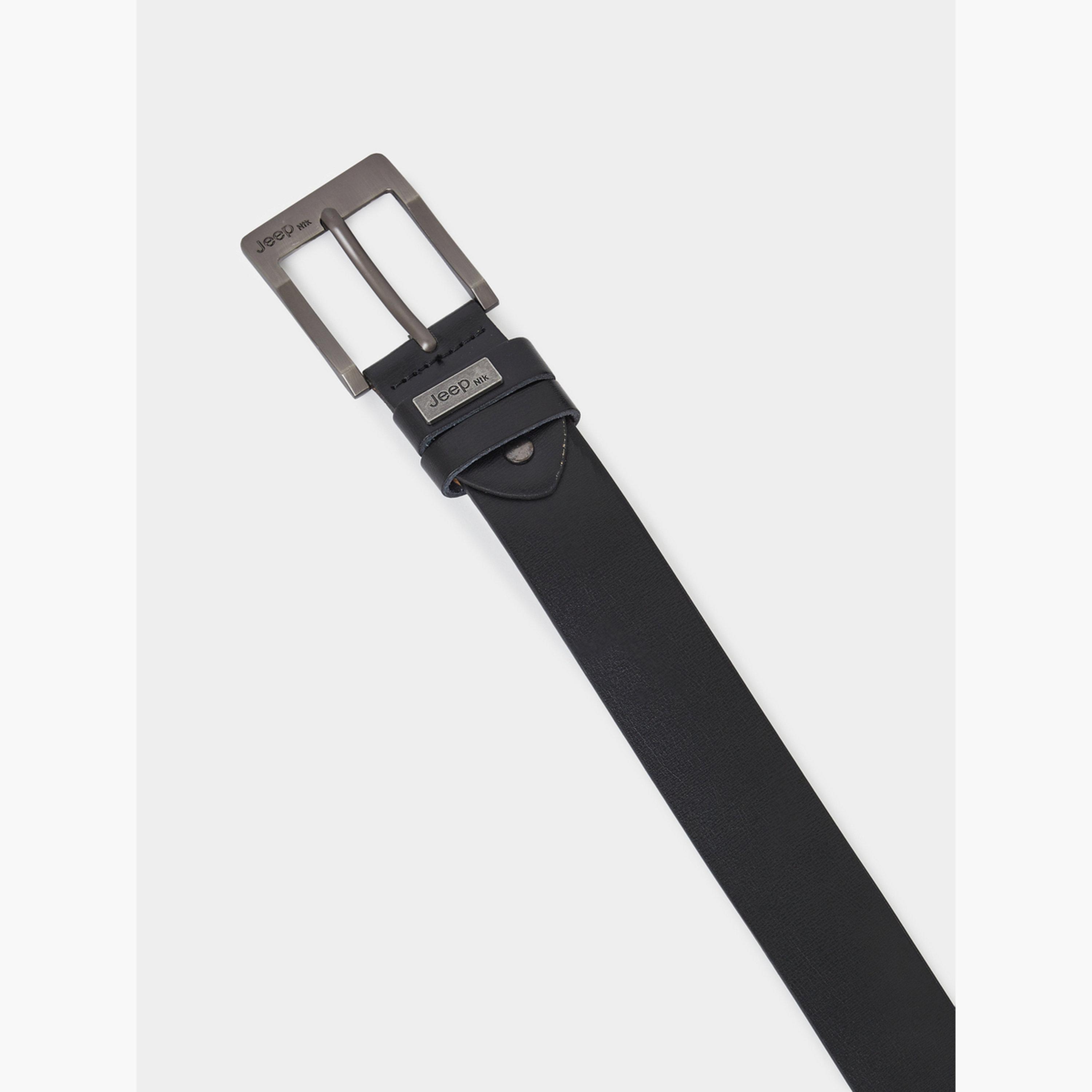 Styli Men Black Jeep Square Buckle Belt-men-beltsandwallets-belts-image-4