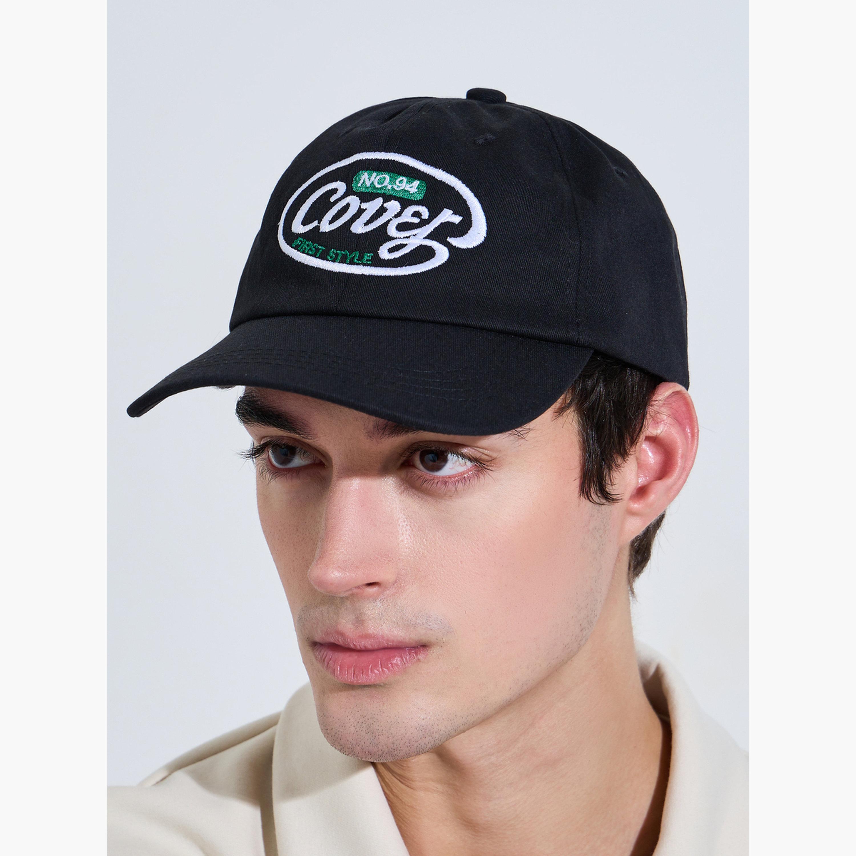 Styli Black Embroidered Baseball Cap-men-caps-image-2