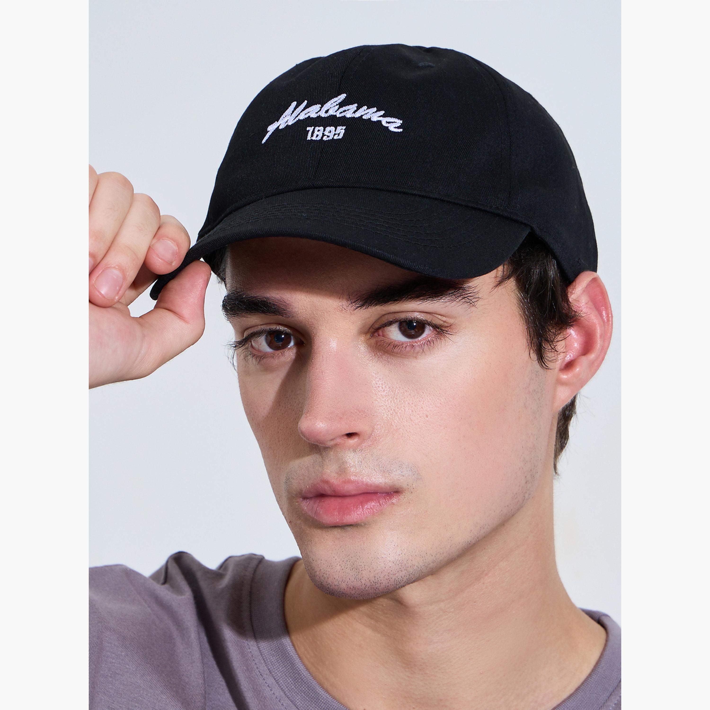 Styli Black Embroidered Baseball Cap-men-caps-image-2