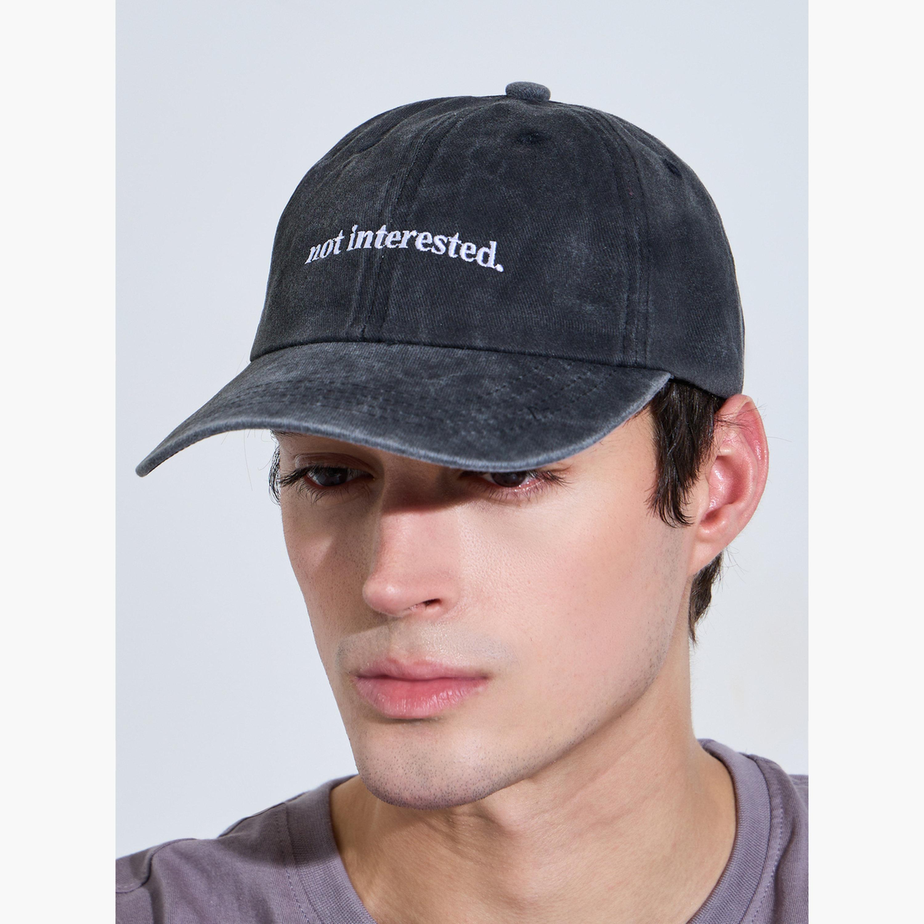 ستايلي - قبعة بيسبول مطرزة باللون الفحمي-men-caps-image-2
