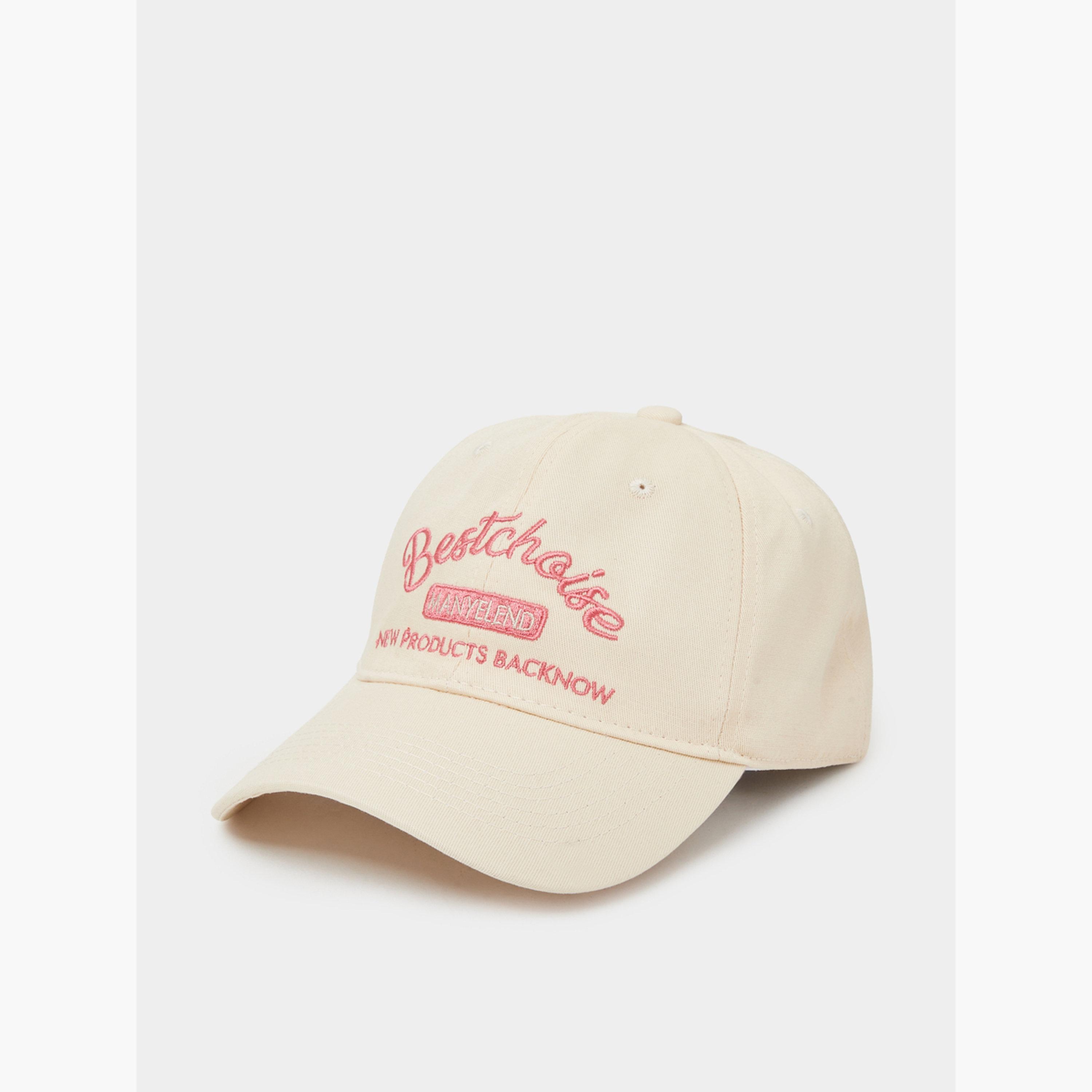 ستايلي - قبعة بيسبول مطرزة باللون البيج-men-caps-image-1