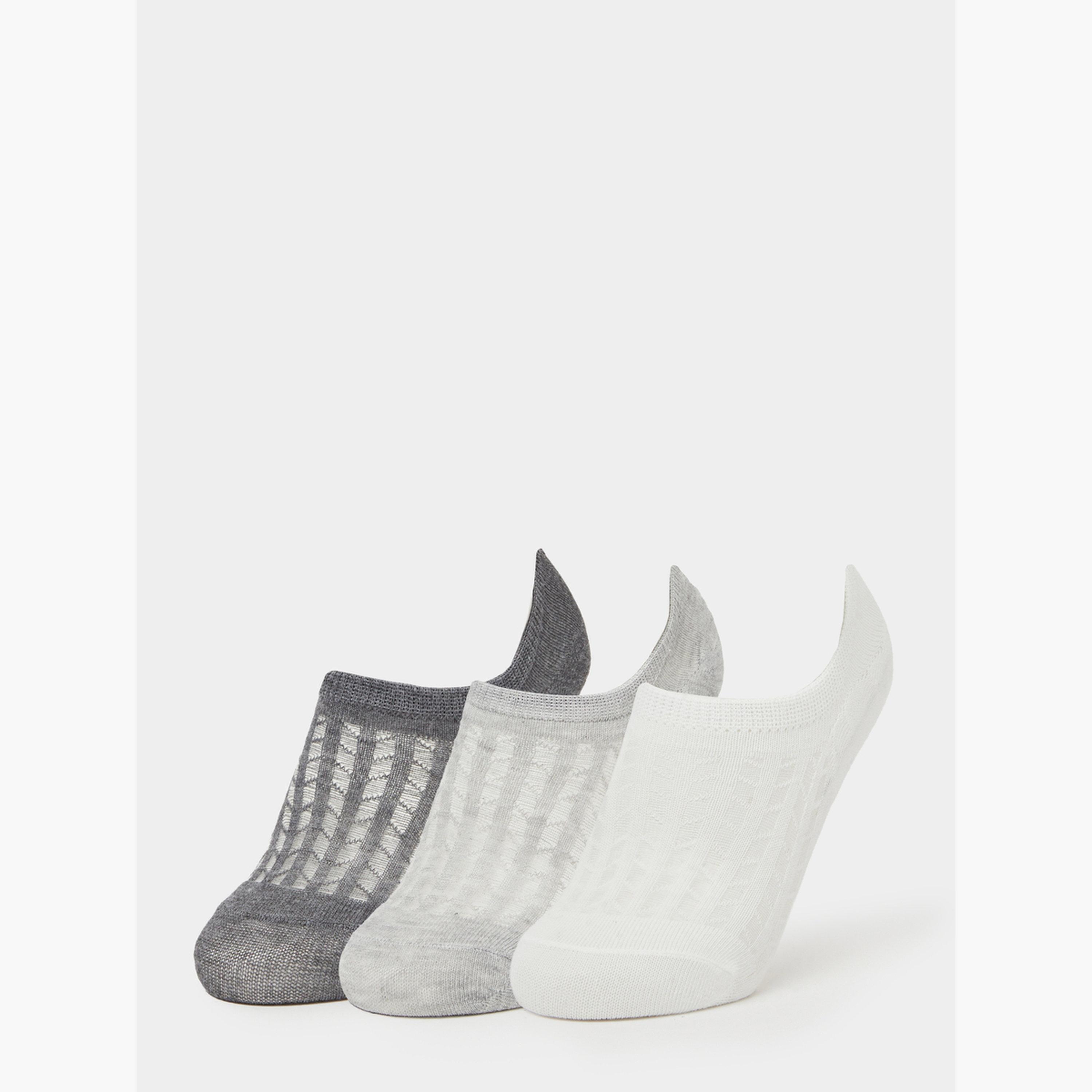 طقم من 3 جوارب خفيفة ومسامية-men-socks-image-1