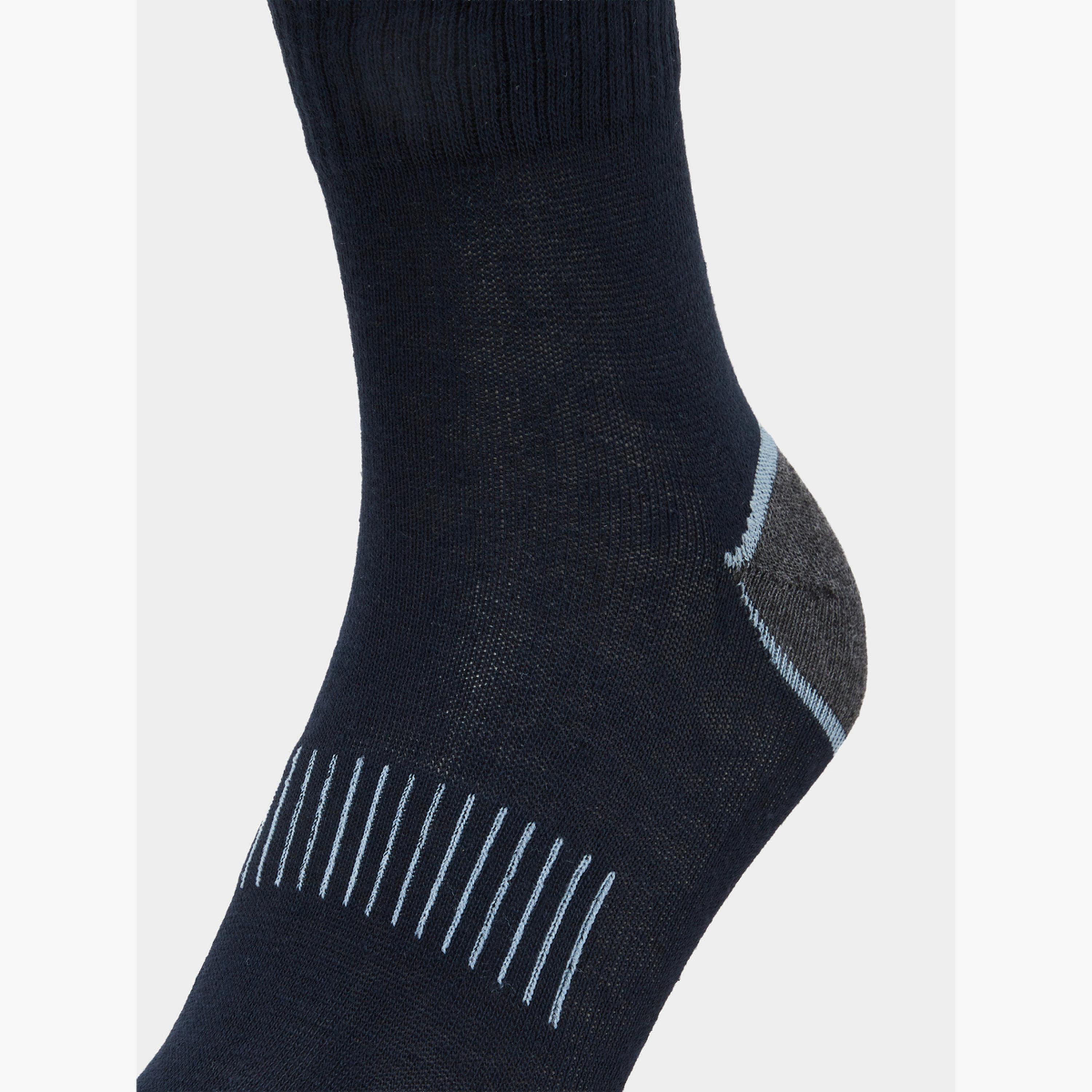 طقم من 5 جوارب بطول الكاحل بتفاصيل متباينة-men-socks-image-7