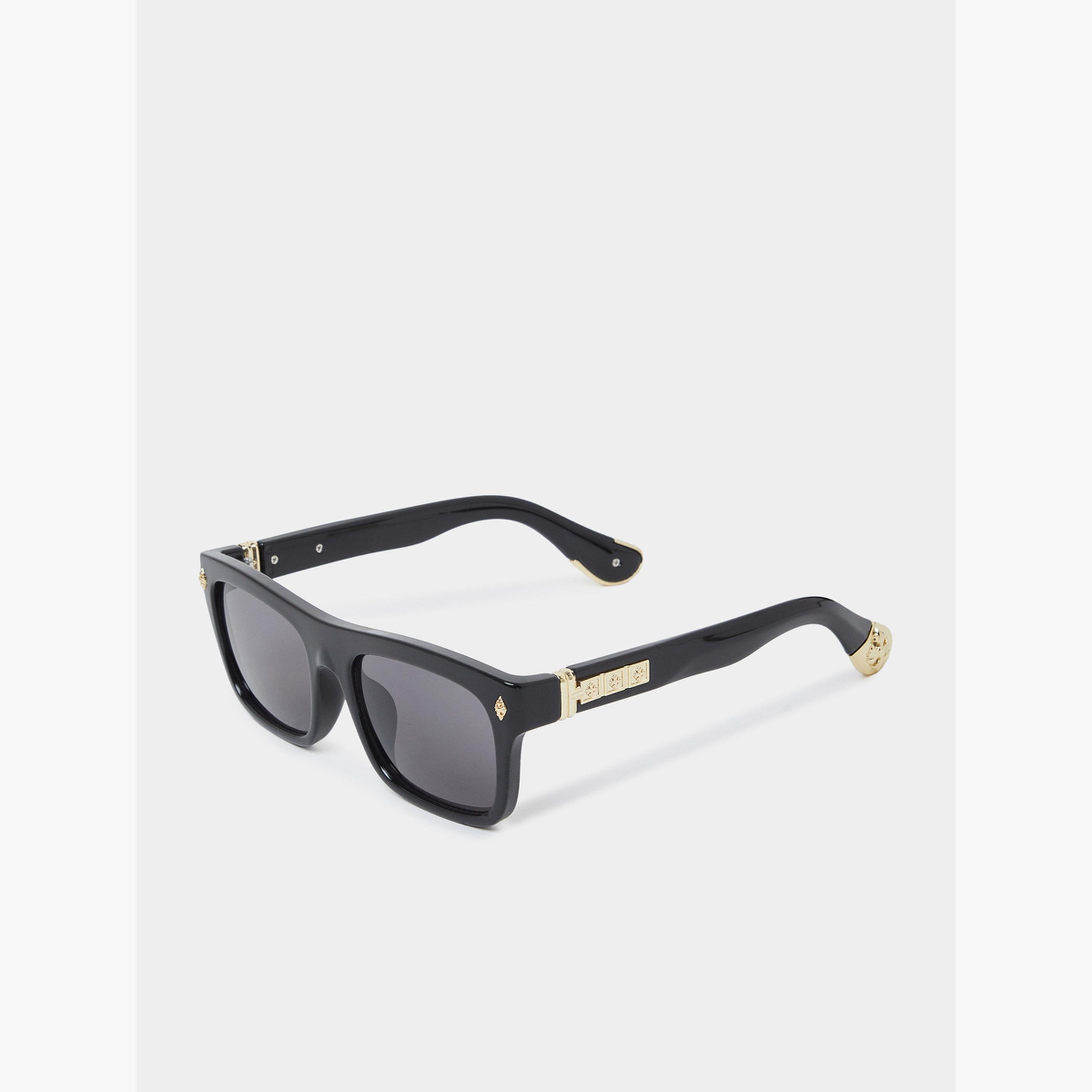 نظارة شمسية أسود وذهبي بإطار مربع-men-sunglasses-image-1