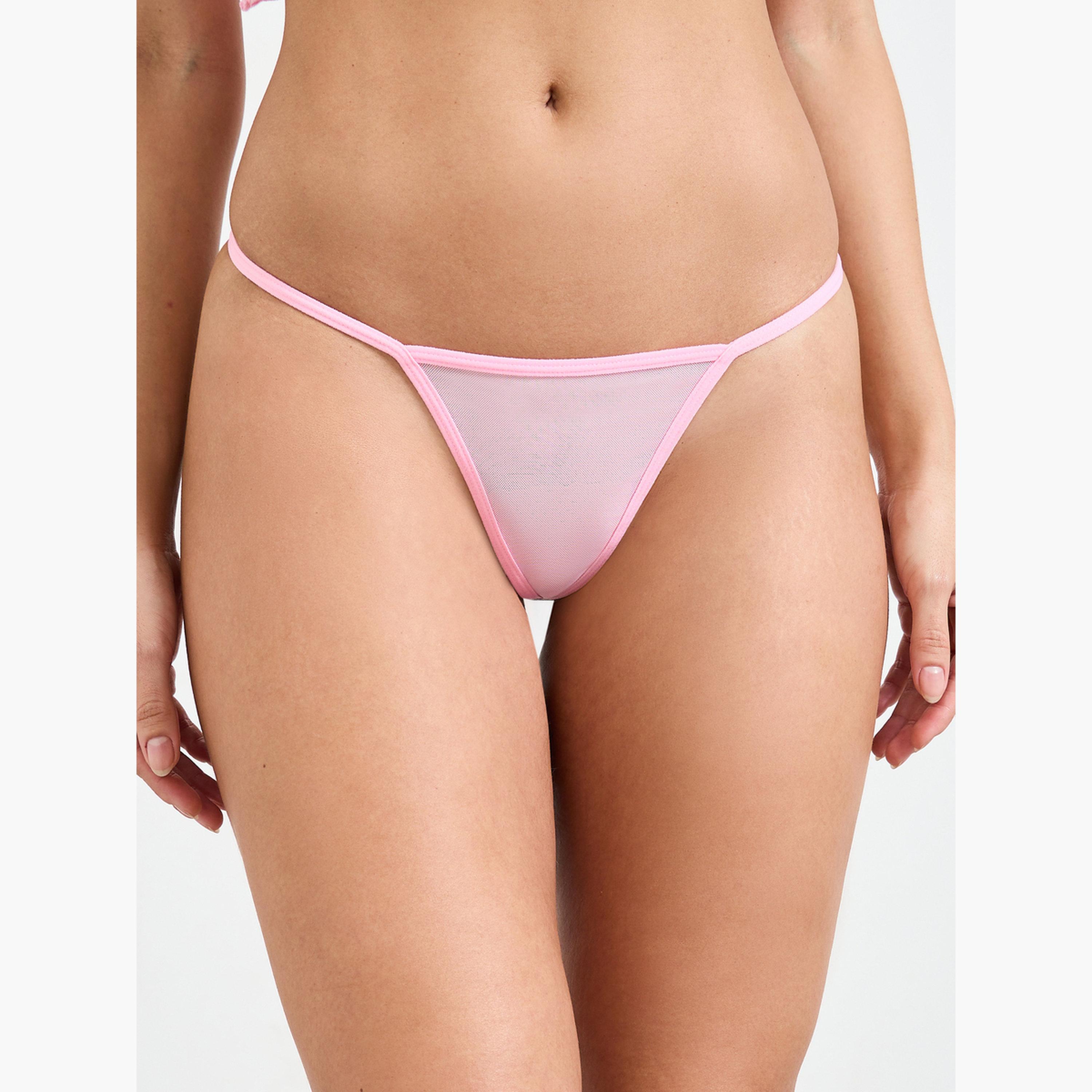 Take Two Pink Pearl-Strap Mesh Slip with Brief-women-clothing-lingerie-babydollsandbodysuits-image-3