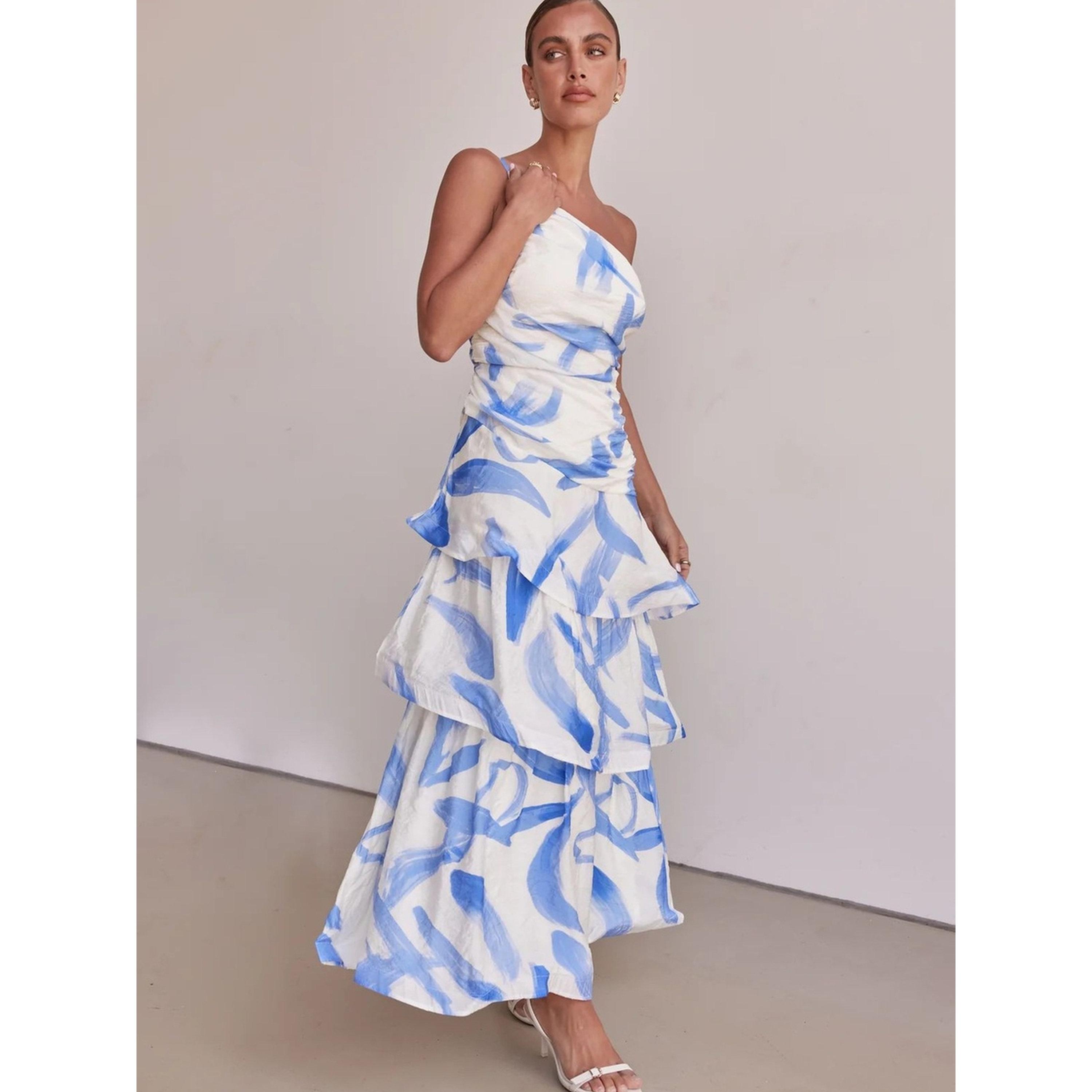 فستان طويل متعدد الطبقات بأكمام واحدة-women-clothing-dresses-image-4