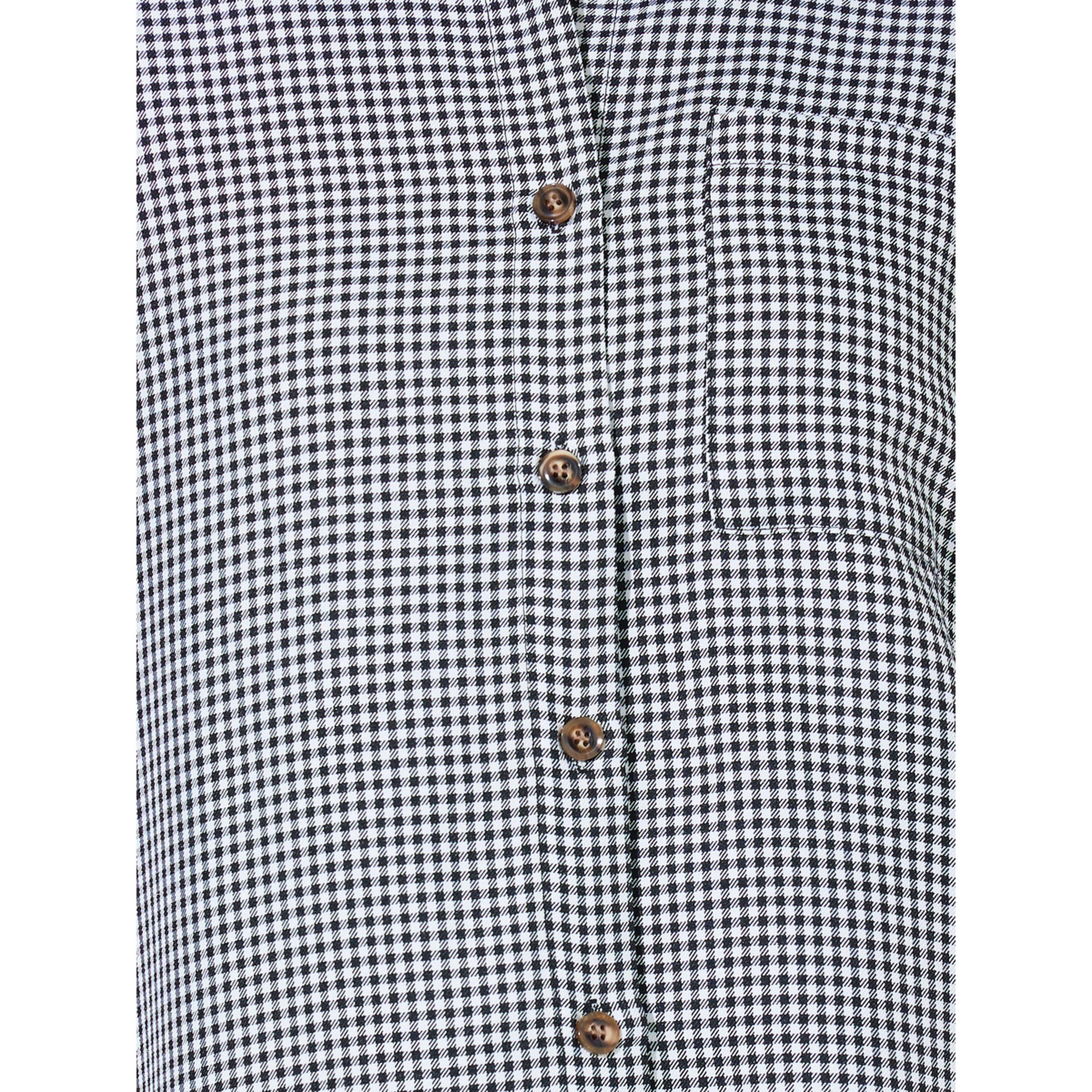بلوزة واسعة بأكمام طويلة وتفاصيل جيوب ونقش كروهات باللون الأسود-women-clothing-shirtsandblouses-shirts-image-6
