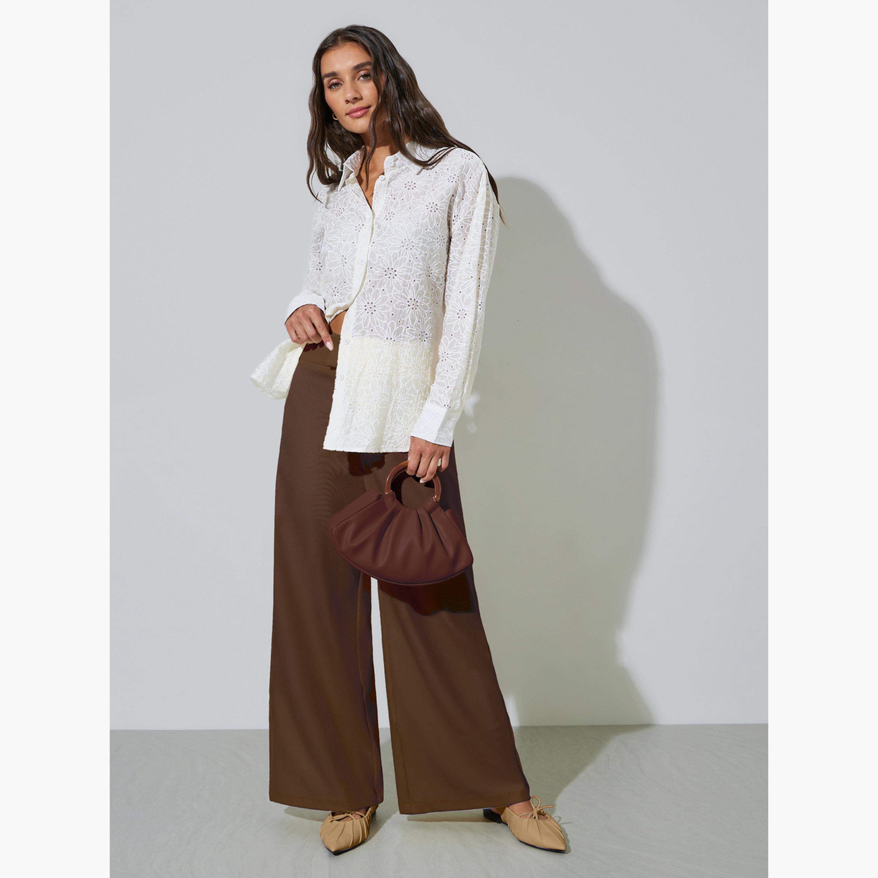 بلوزة واسعة قصة طويلة بتطريز زهور-women-clothing-shirtsandblouses-shirts-image-2