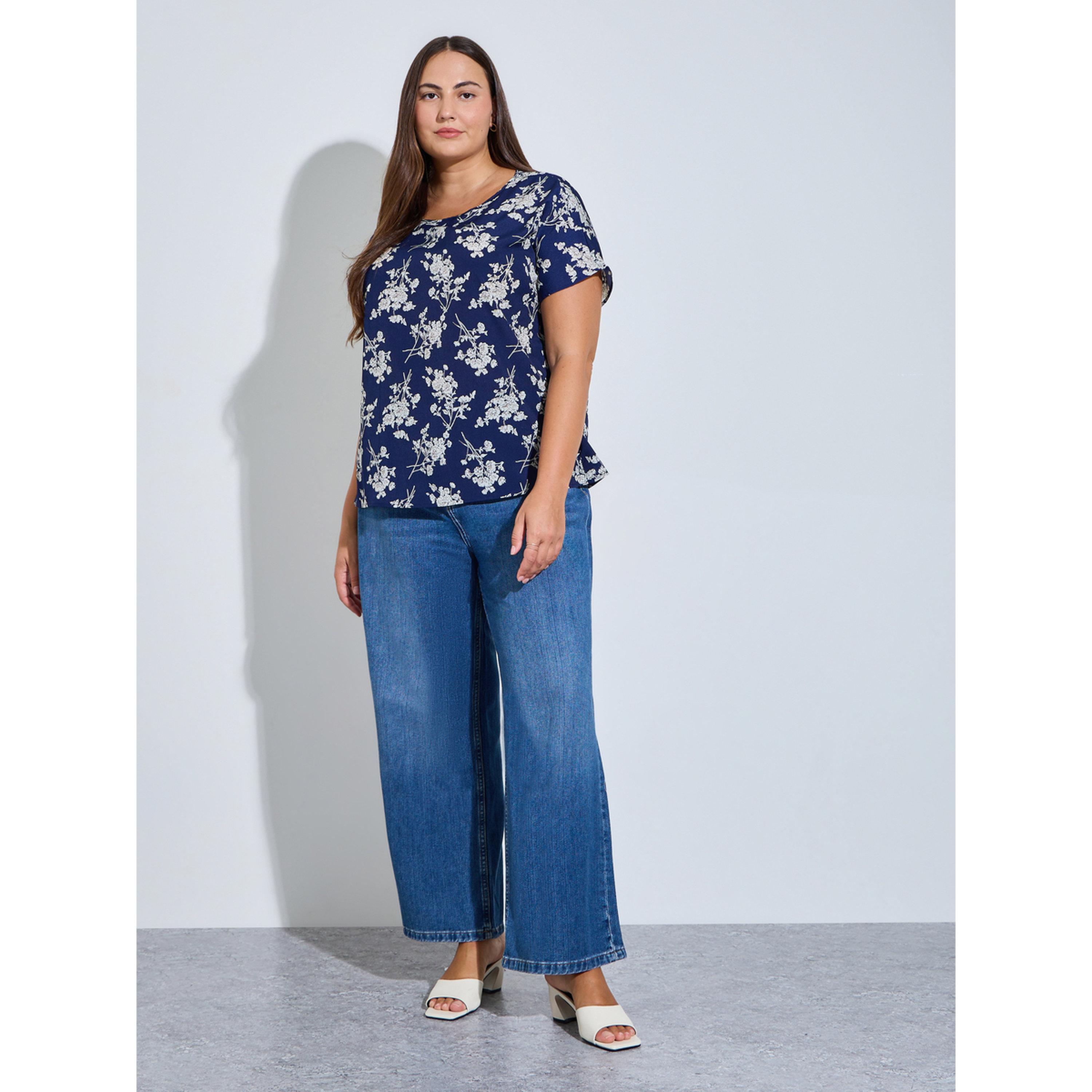 Take Two Plus Size Floral Print Short Sleeve Top-women-clothing-plussize-shirtsandblouses-blouses-image-2