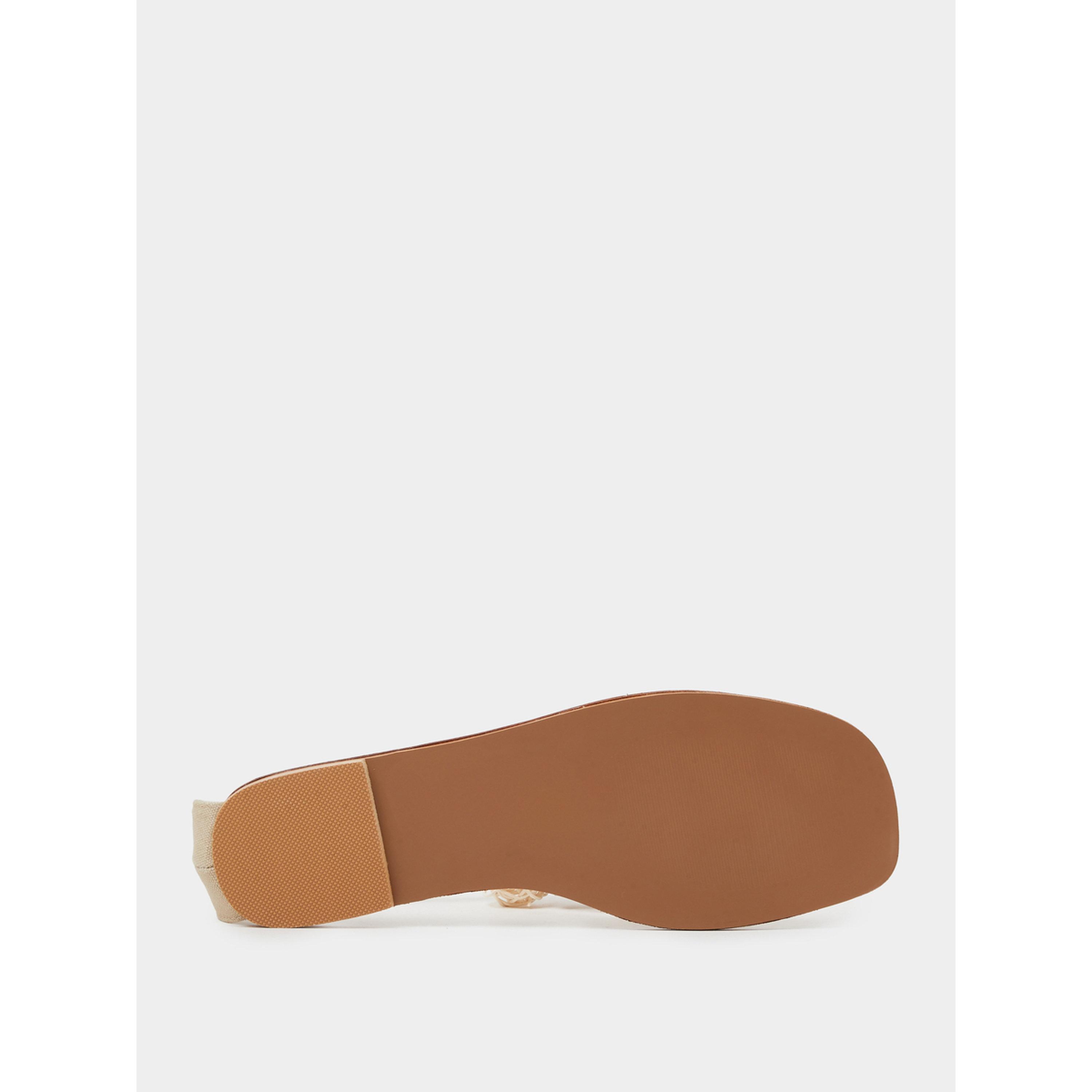 Styli Beige Embellished Flat Sandals-women-shoes-sandals-flats-image-6