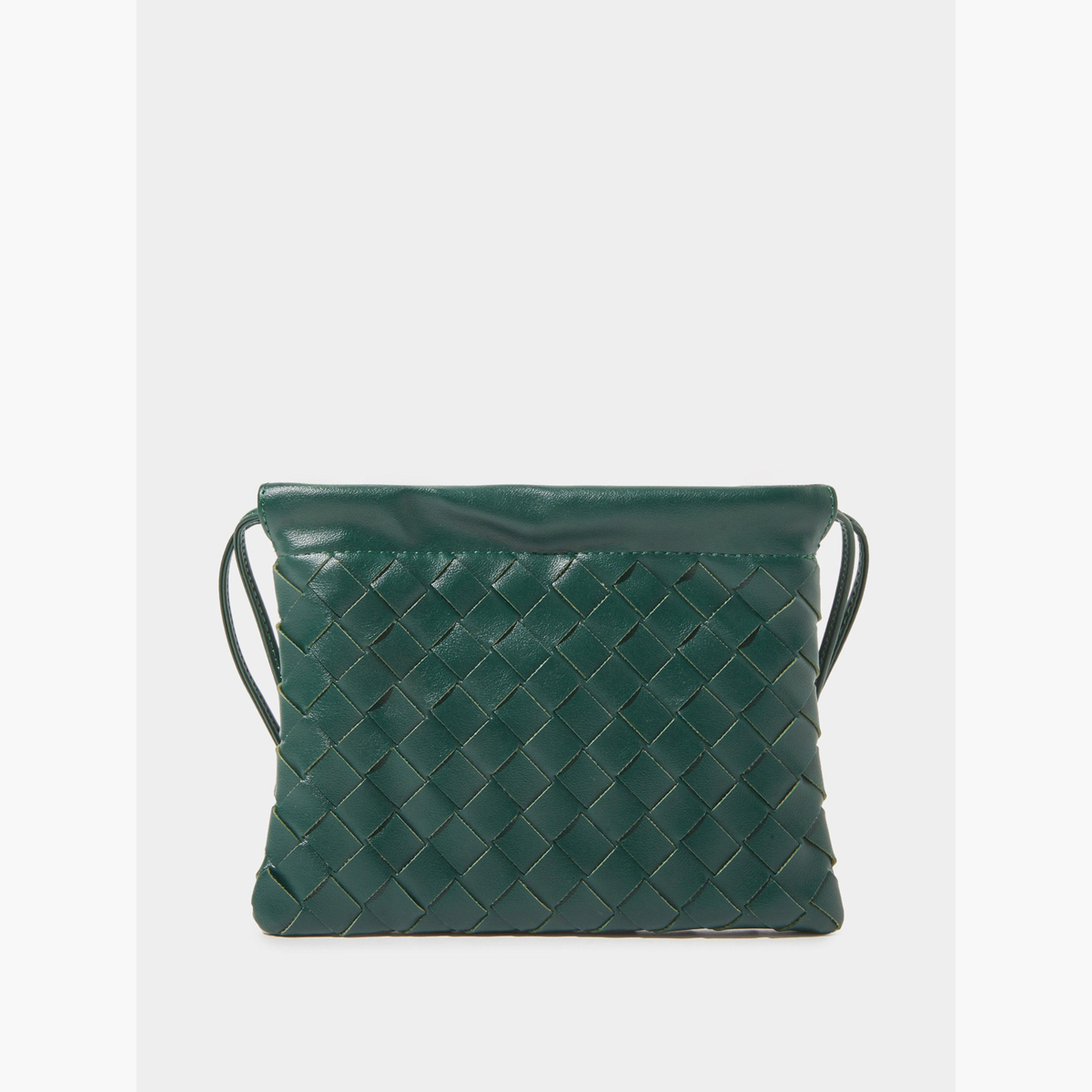 Styli Green Woven Drawstring Bag-women-bagsandwallets-handbags-image-3