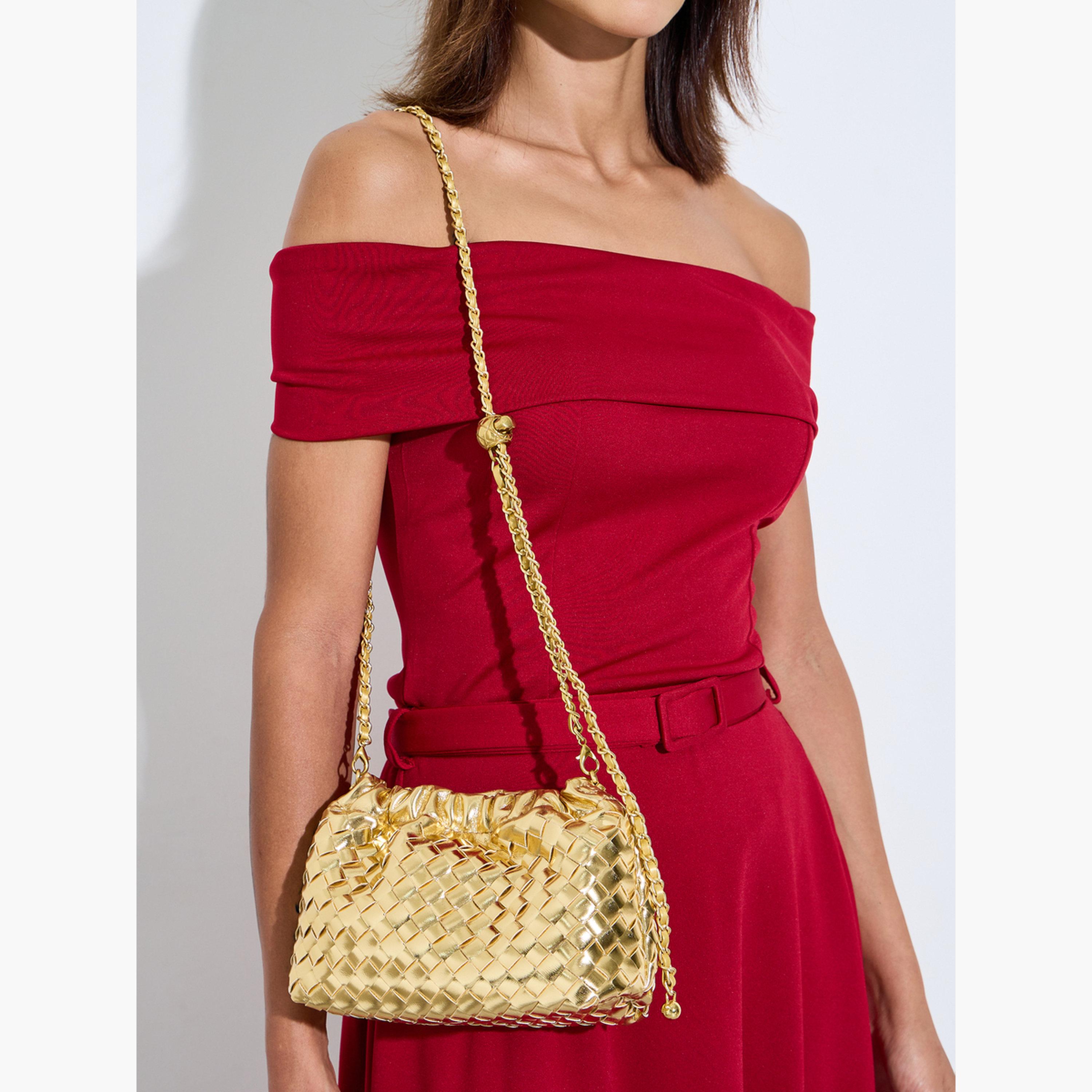 شنطة يد منسوجة بحزام سلسلة-women-bagsandwallets-handbags-image-2