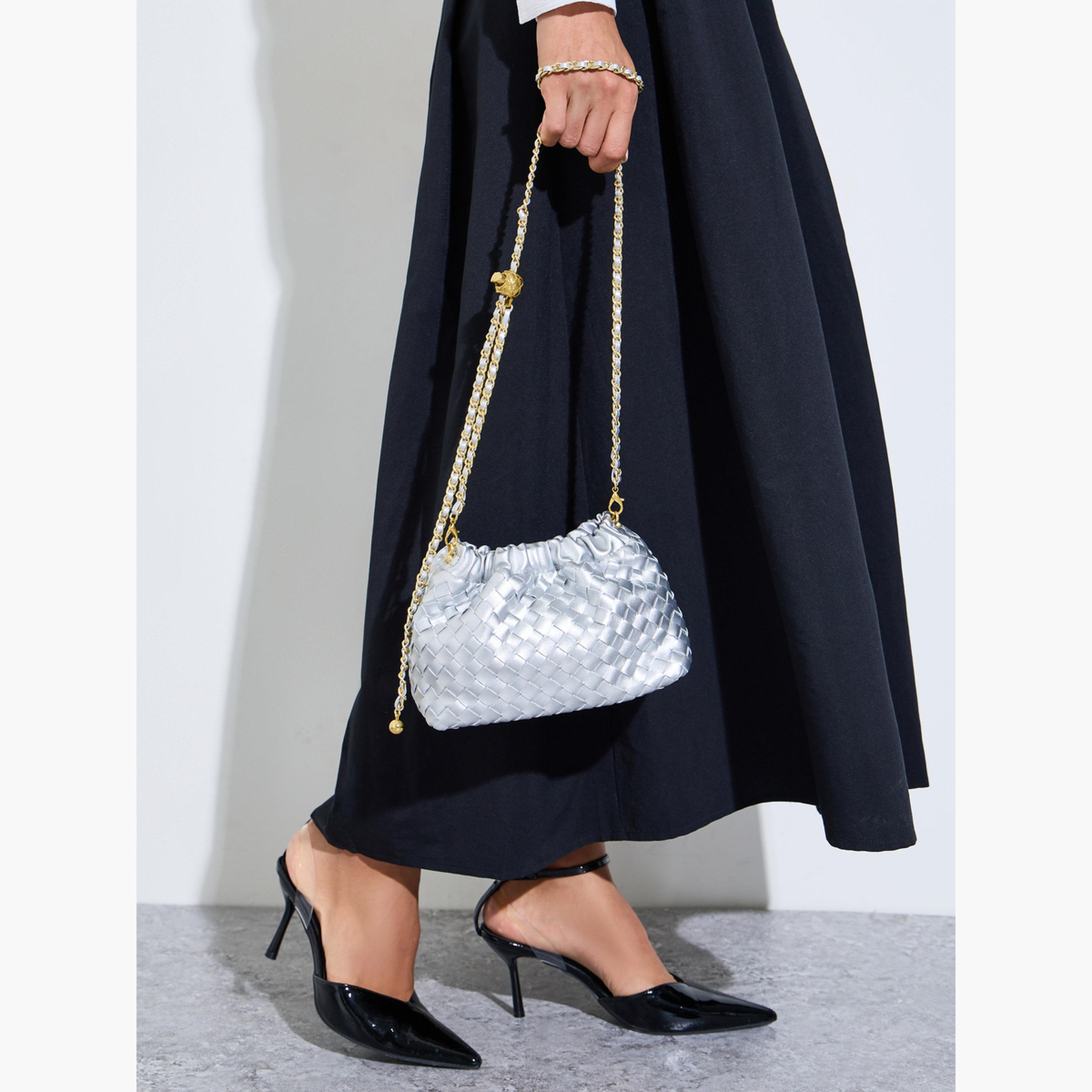 شنطة يد منسوجة بحزام سلسلة-women-bagsandwallets-handbags-image-2