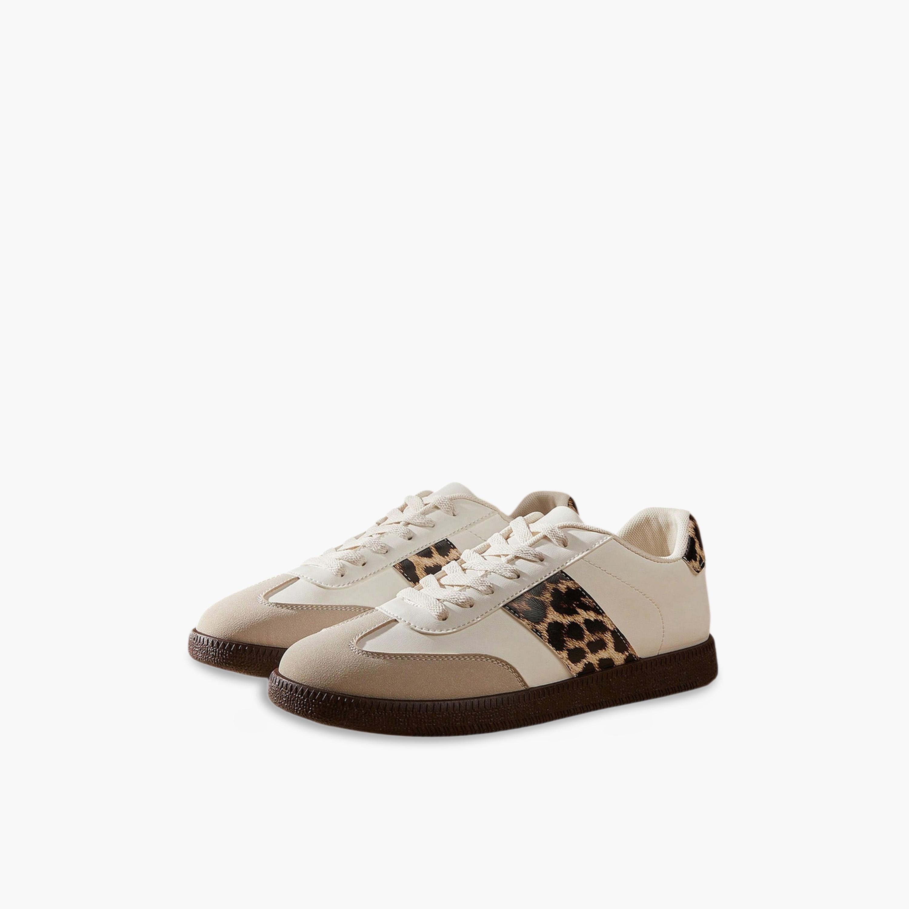 Take Two Womens Leopard Print PU Sneakers - Multi-Color Comfort-women-shoes-sneakers-image-1