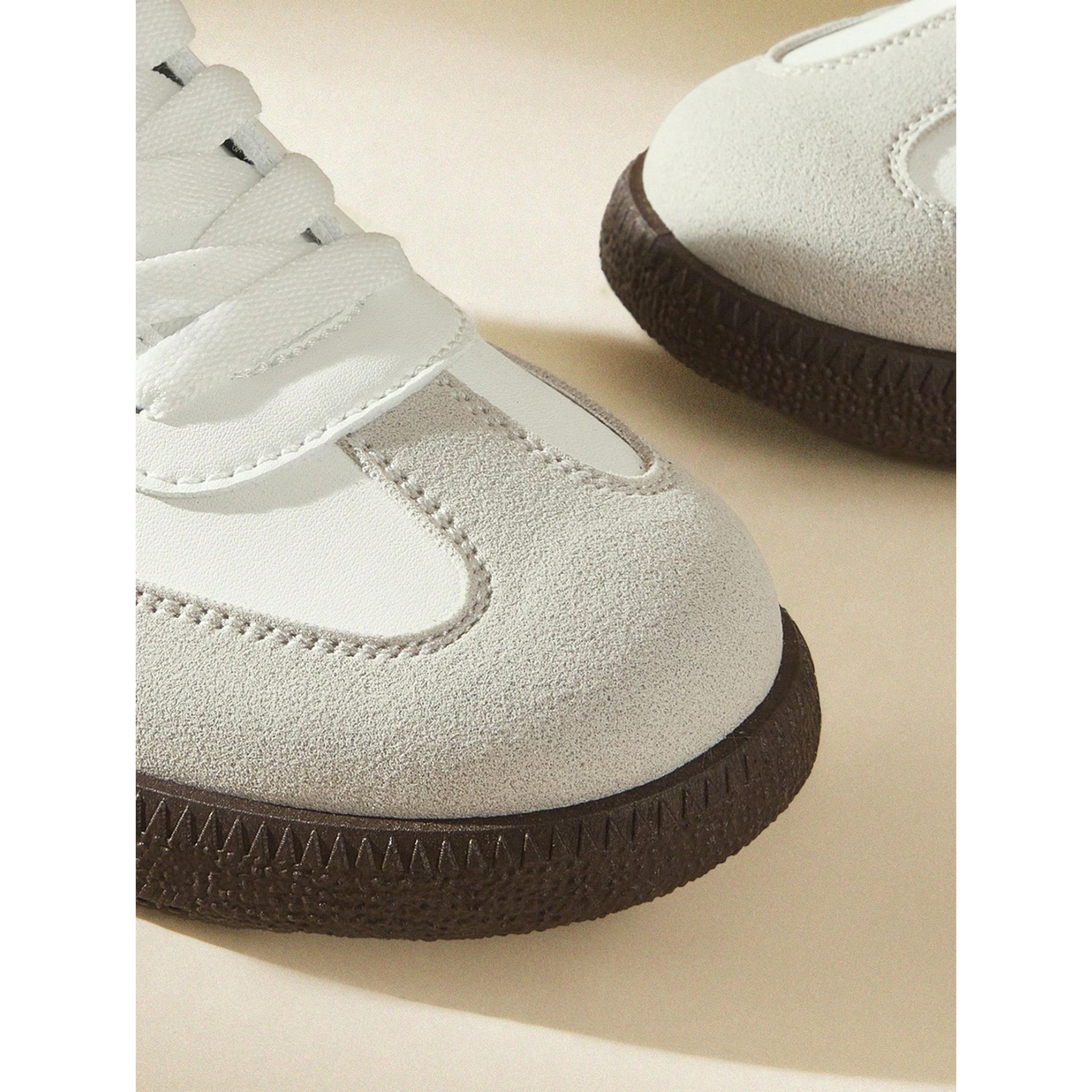 Take Two Womens White PU Sports Sneakers with Stripes - Casual and Versatile-women-shoes-sneakers-image-3