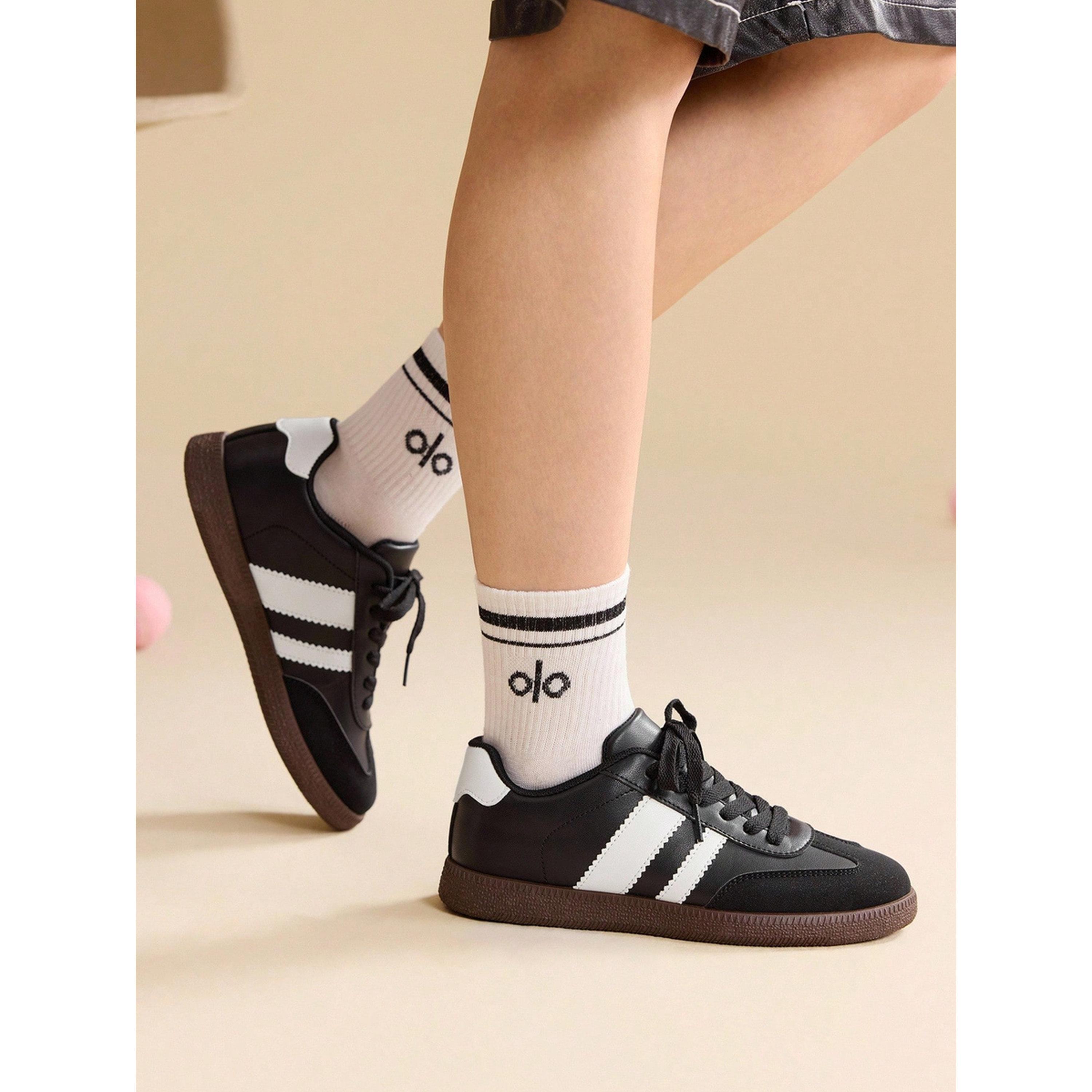 Take Two Womens Black PU Sports Sneakers - Classic Style for Casual and Training Wear-women-shoes-sneakers-image-4