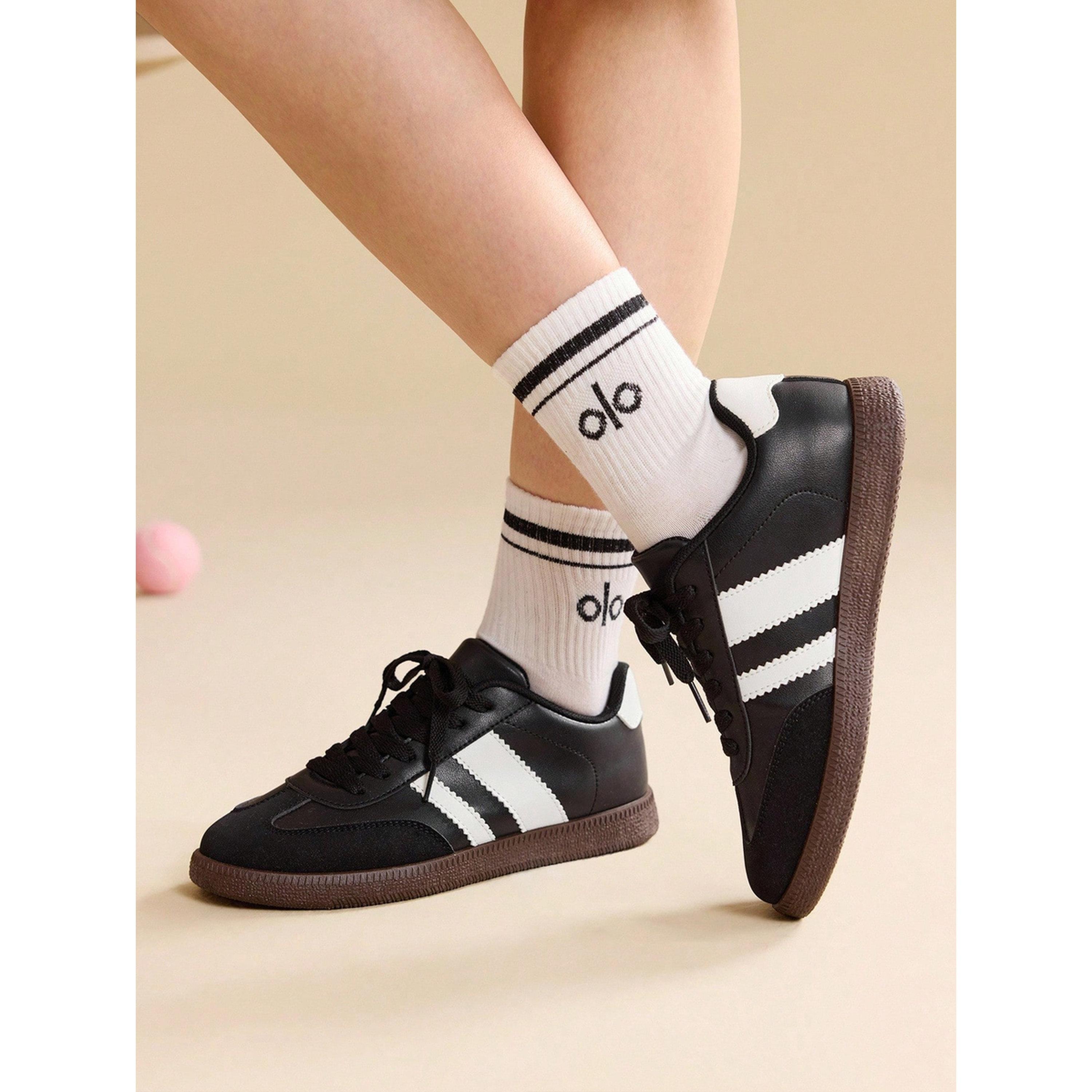 Take Two Womens Black PU Sports Sneakers - Classic Style for Casual and Training Wear-women-shoes-sneakers-image-5