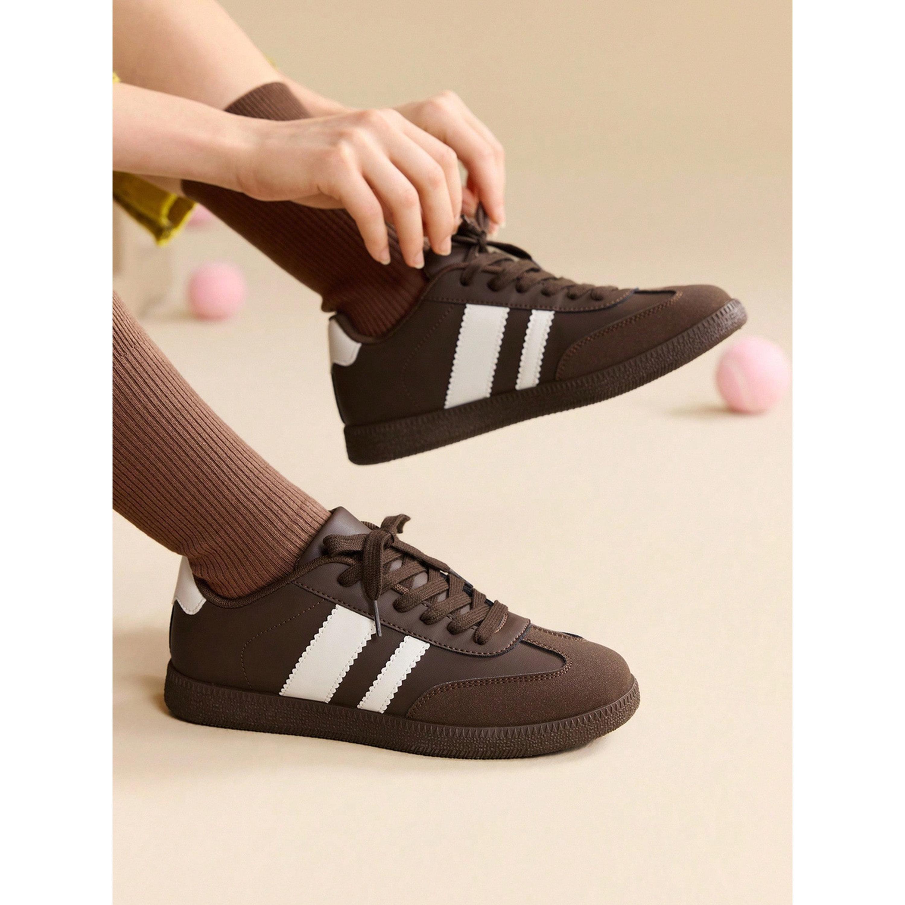 Take Two Brown PU Leather Sneakers for Women - Casual and Sporty Footwear-women-shoes-sneakers-image-4