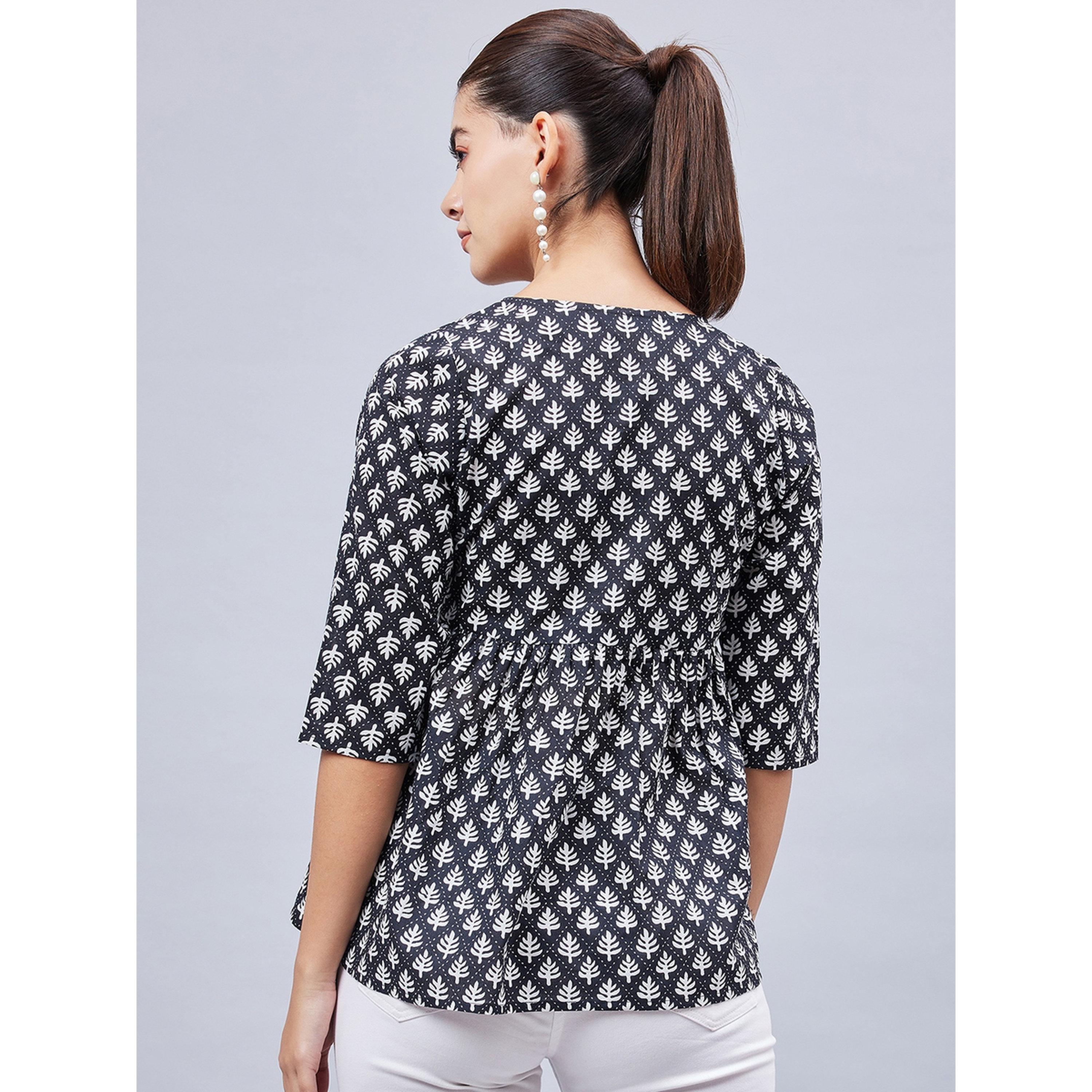 WineRed X Styli Black Cotton Lace Detail Tunic Top-women-clothing-shirtsandblouses-blouses-image-5