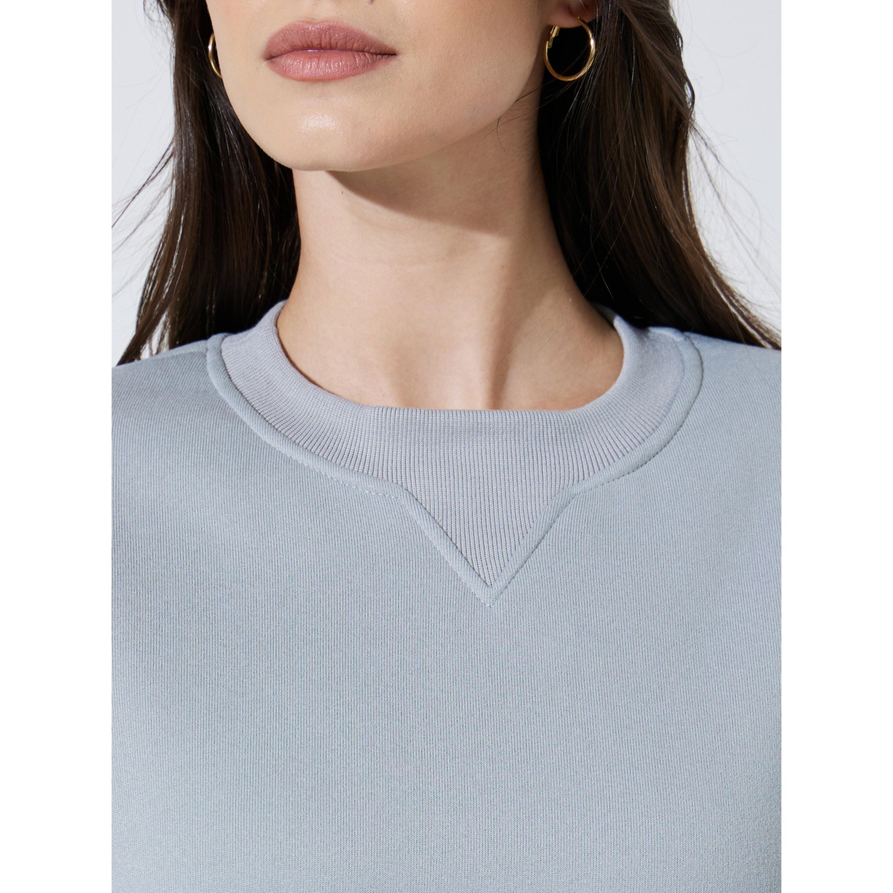 Styli Grey Solid Long Sleeves Oversized Sweatshirt-women-clothing-hoodiesandsweatshirts-sweatshirts-image-6