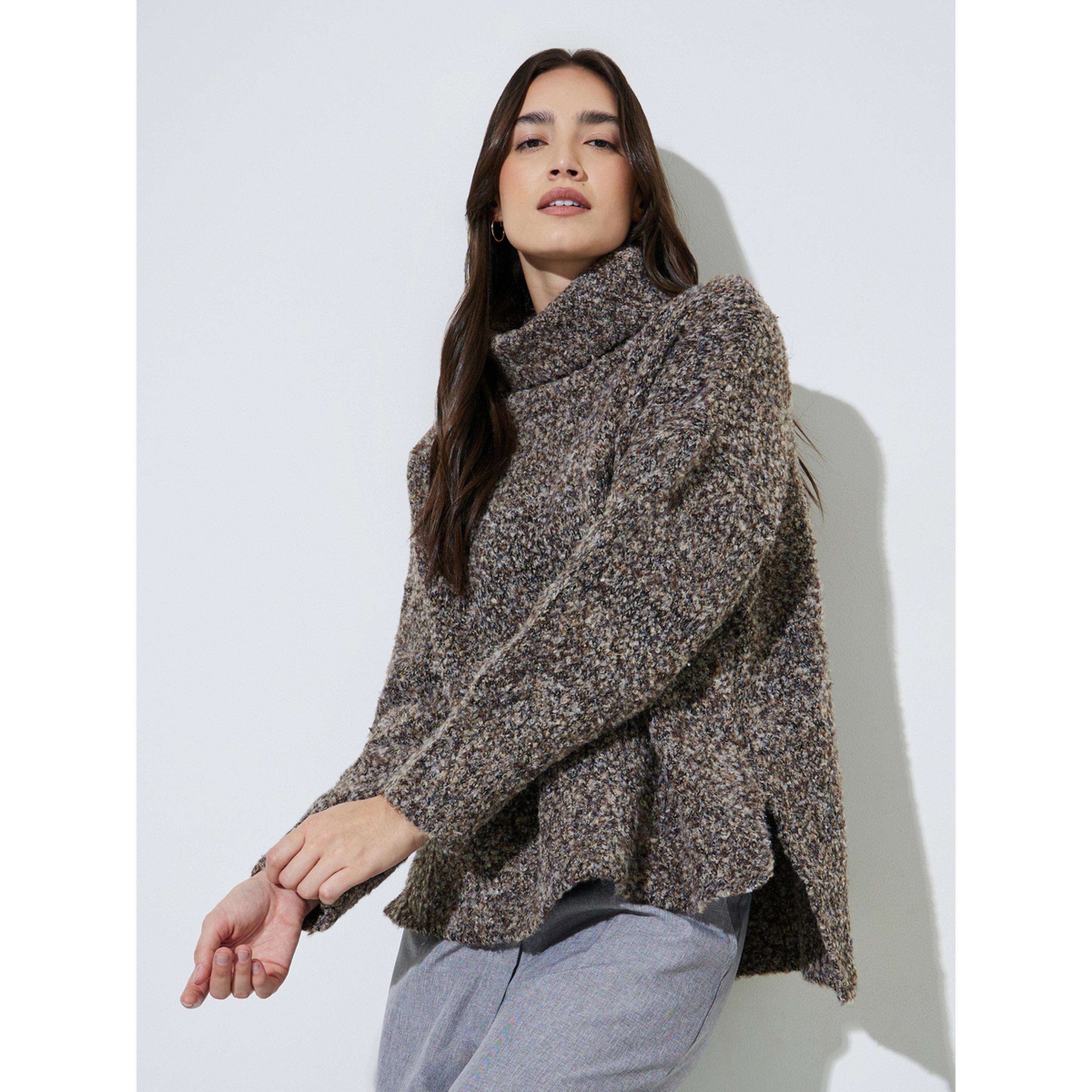 سويتر بفتحة جانبية وياقة مرتفعة-women-winterwear-cardigansandjumpers-jumpers-image-1