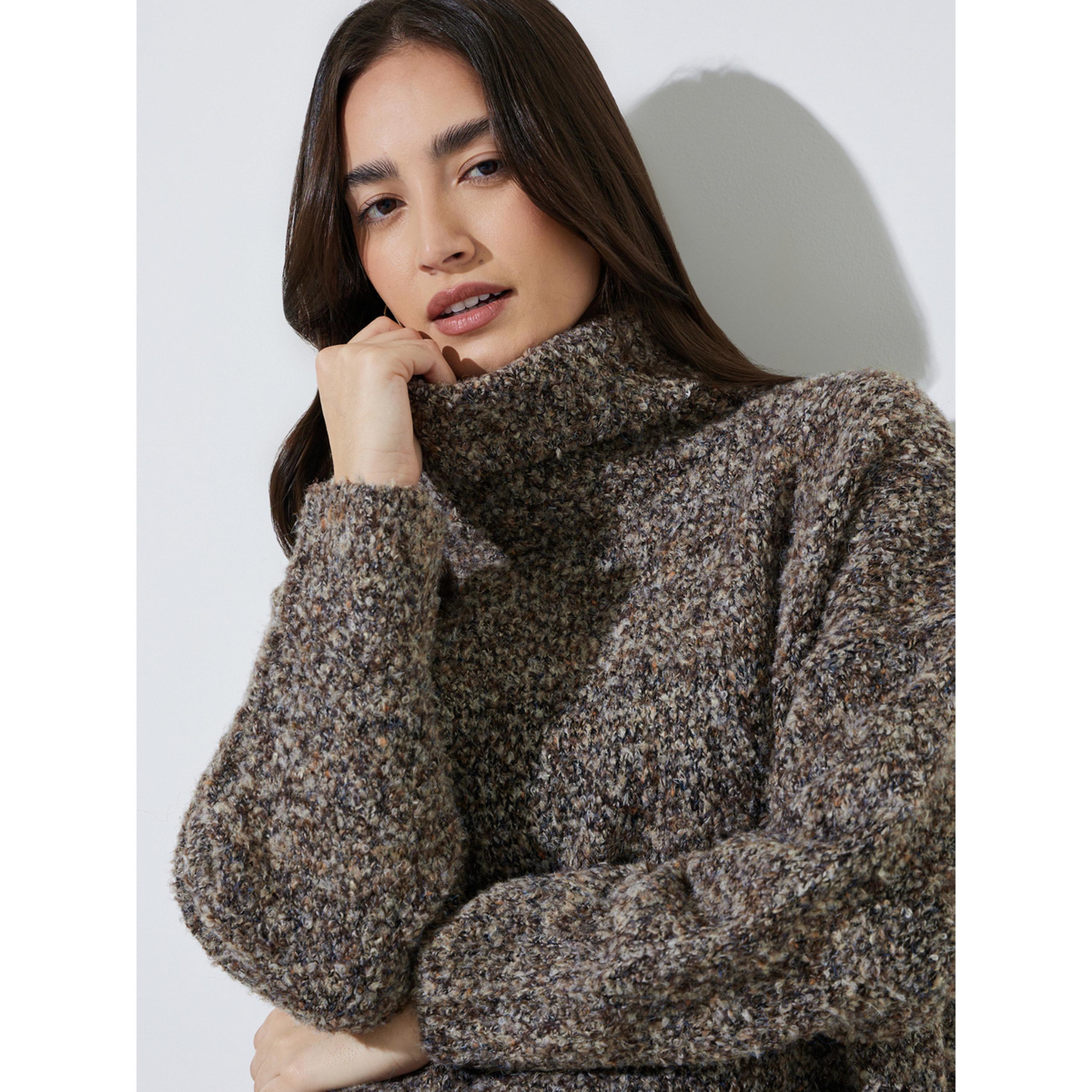 سويتر بفتحة جانبية وياقة مرتفعة-women-winterwear-cardigansandjumpers-jumpers-image-5