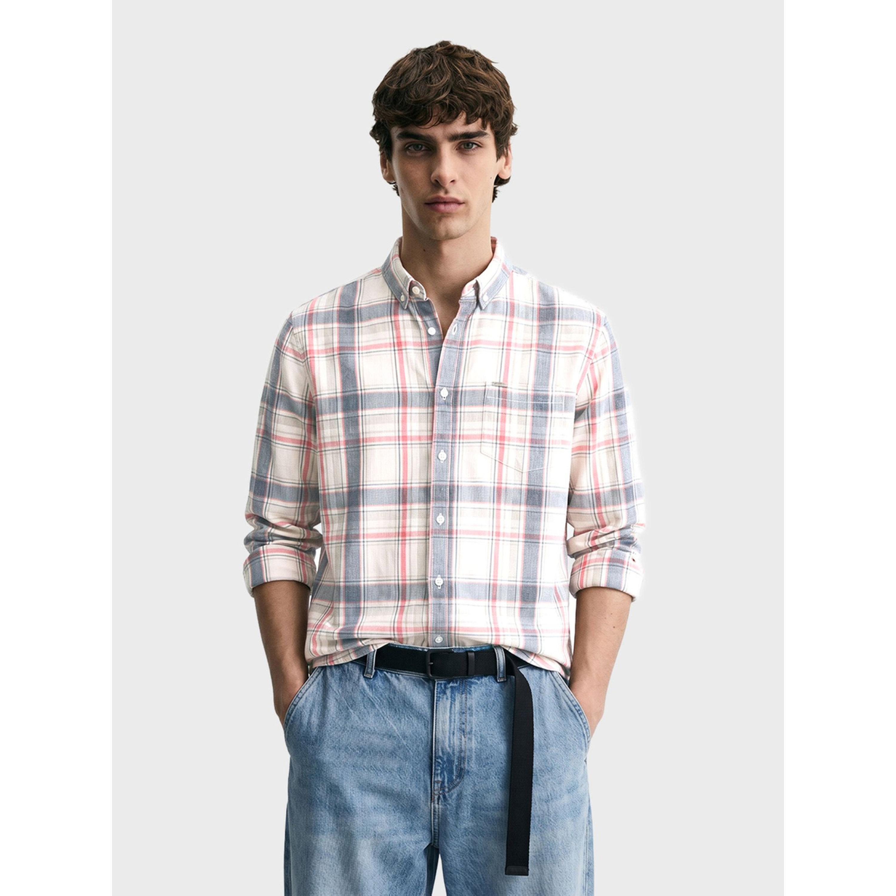 The Indian Garage Co X Styli Men Slim Fit Checked Button-Down Collar Casual Shirt-men-clothing-shirts-image-1