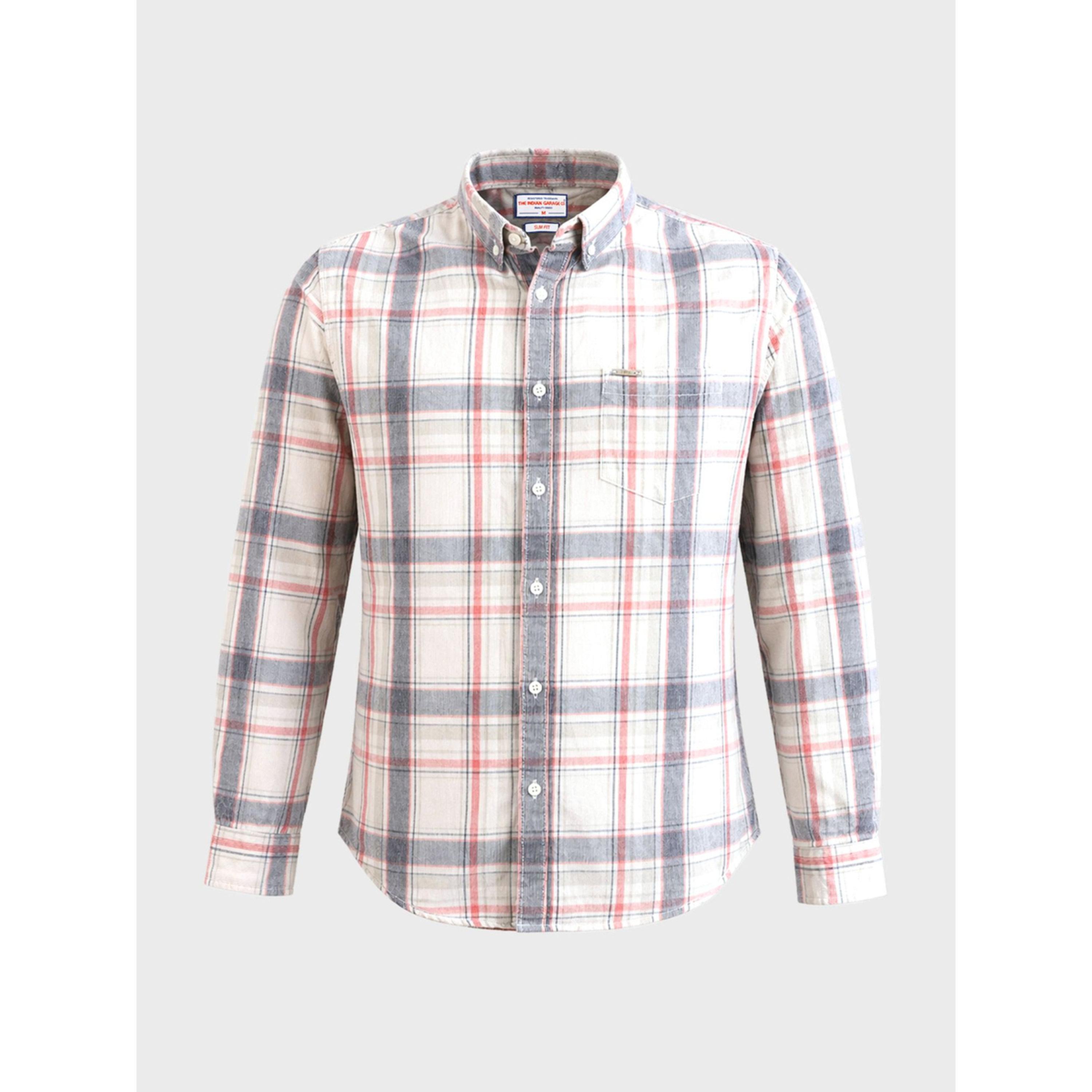 The Indian Garage Co X Styli Men Slim Fit Checked Button-Down Collar Casual Shirt-men-clothing-shirts-image-4