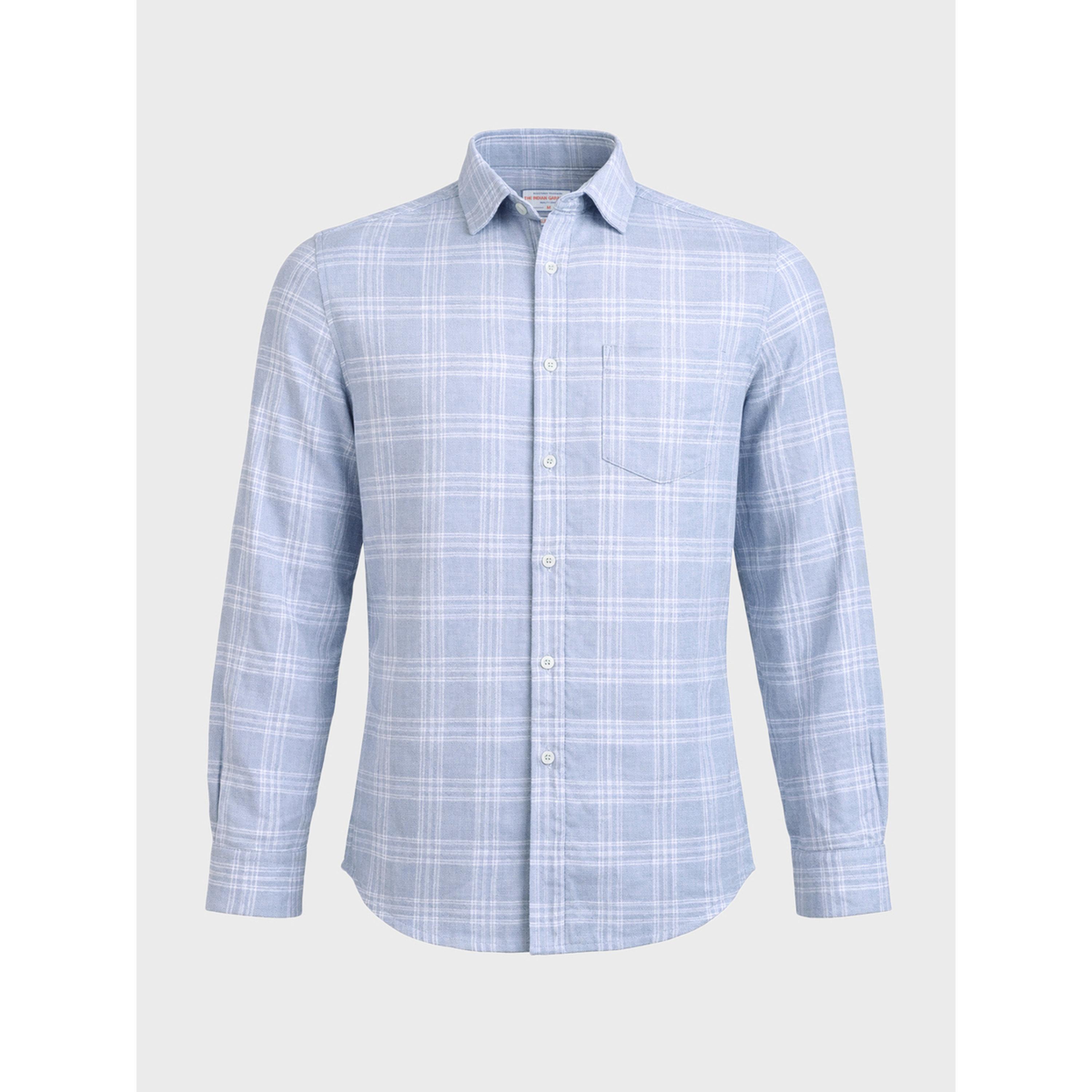 The Indian Garage Co X Styli Men Slim Fit Checked Cutaway Collar Casual Shirt-men-clothing-shirts-image-5
