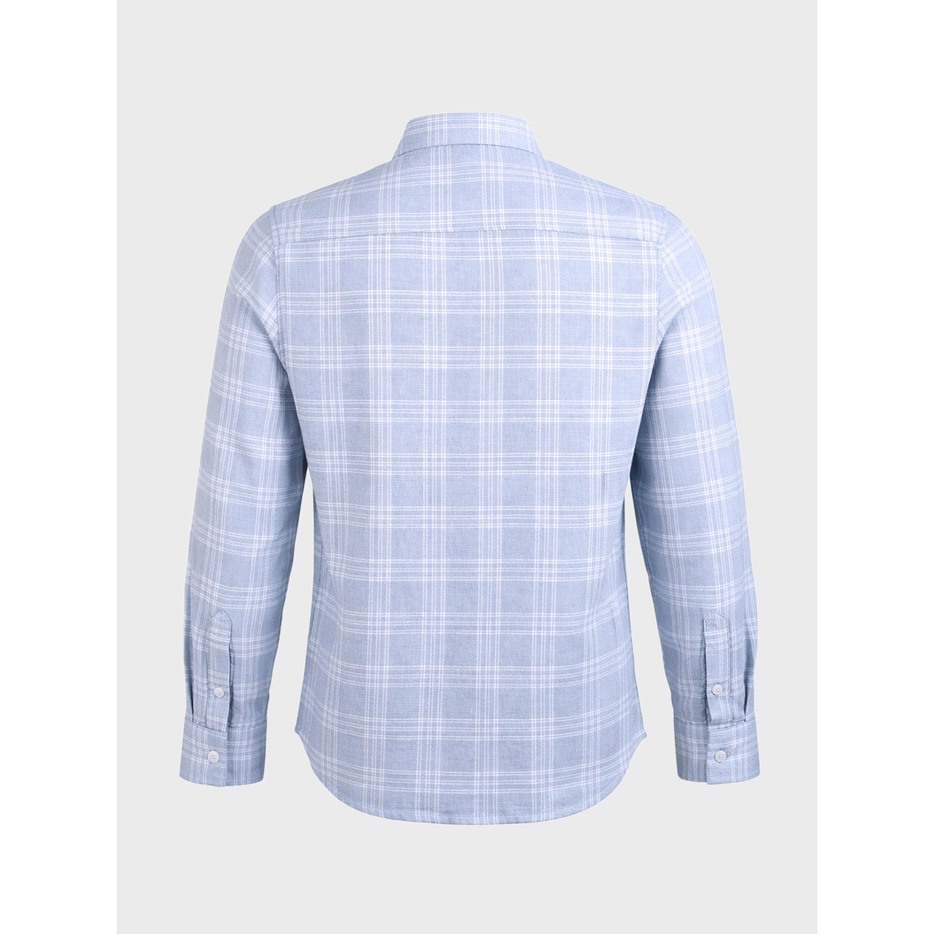 The Indian Garage Co X Styli Men Slim Fit Checked Cutaway Collar Casual Shirt-men-clothing-shirts-image-6