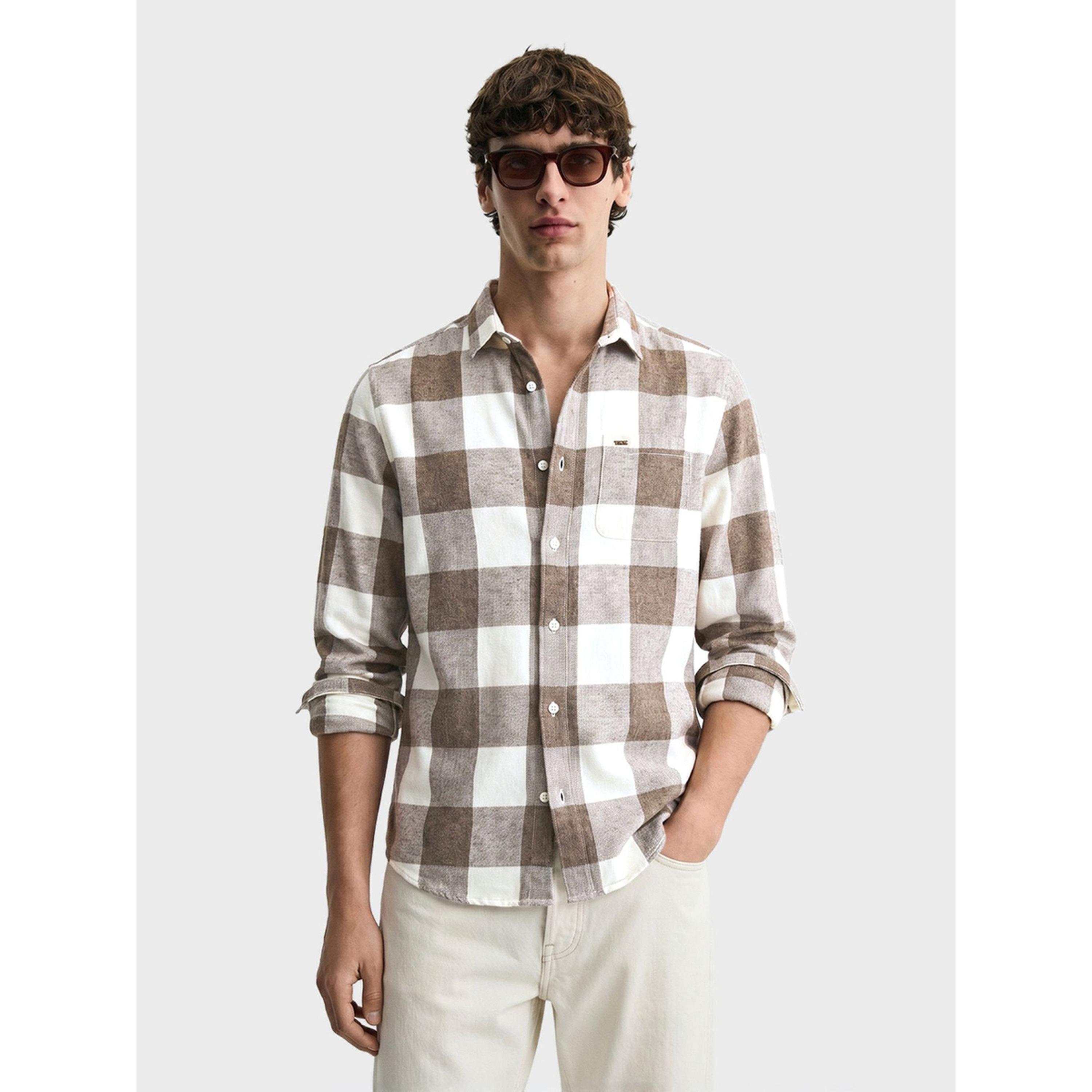 The Indian Garage Co X Styli Men Slim Fit Checked Cutaway Collar Casual Shirt-men-clothing-shirts-image-1
