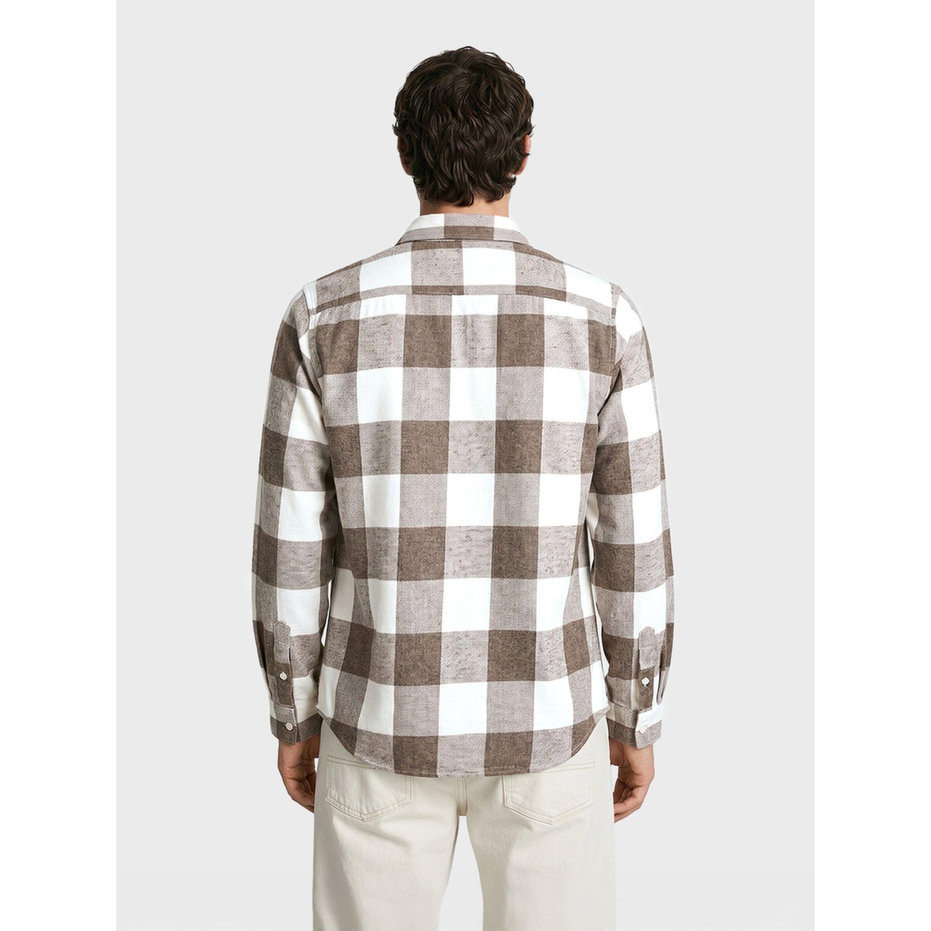The Indian Garage Co X Styli Men Slim Fit Checked Cutaway Collar Casual Shirt-men-clothing-shirts-image-3