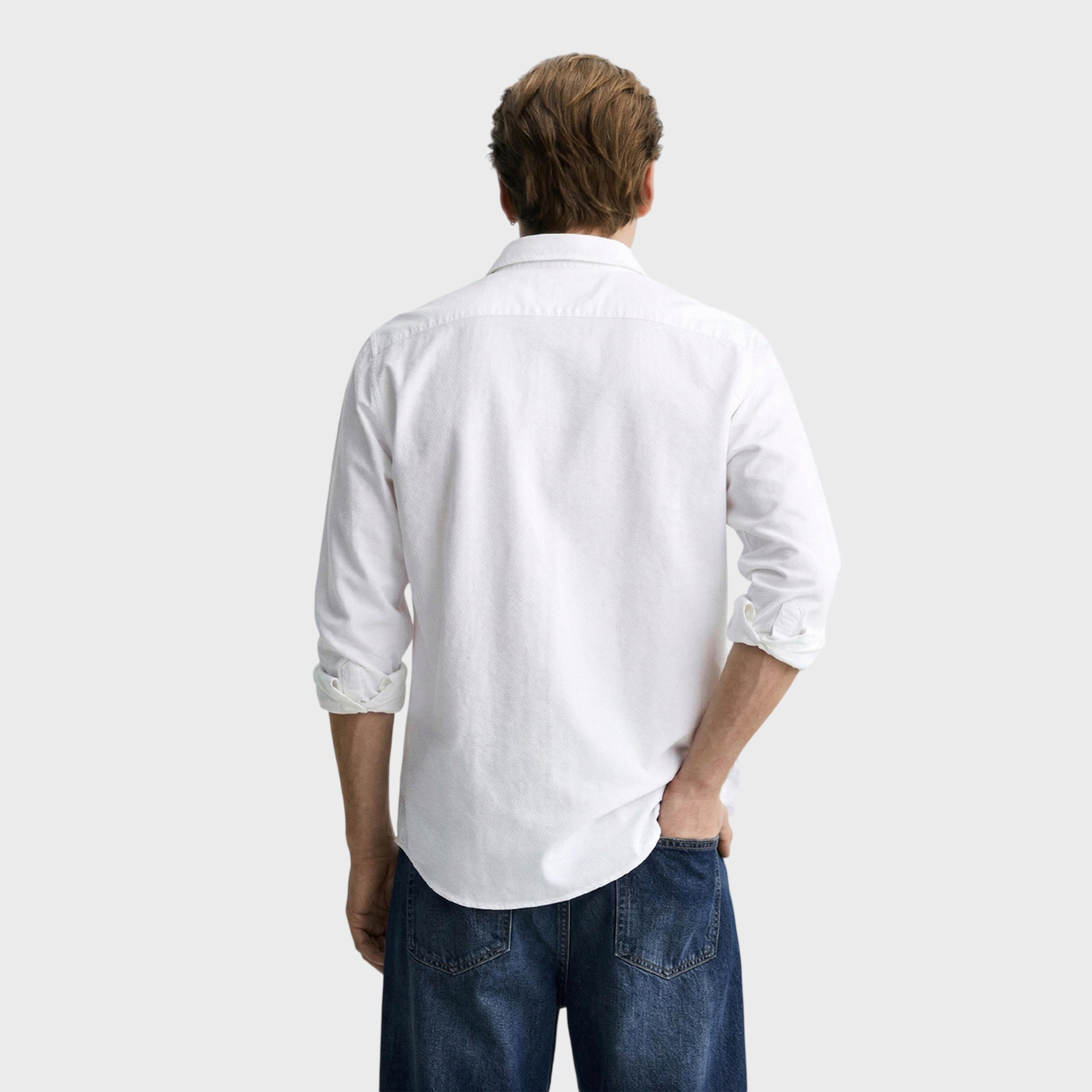 The Indian Garage Co X Styli Men Slim Fit Solid Button-Down Collar Casual Shirt-men-clothing-shirts-image-3