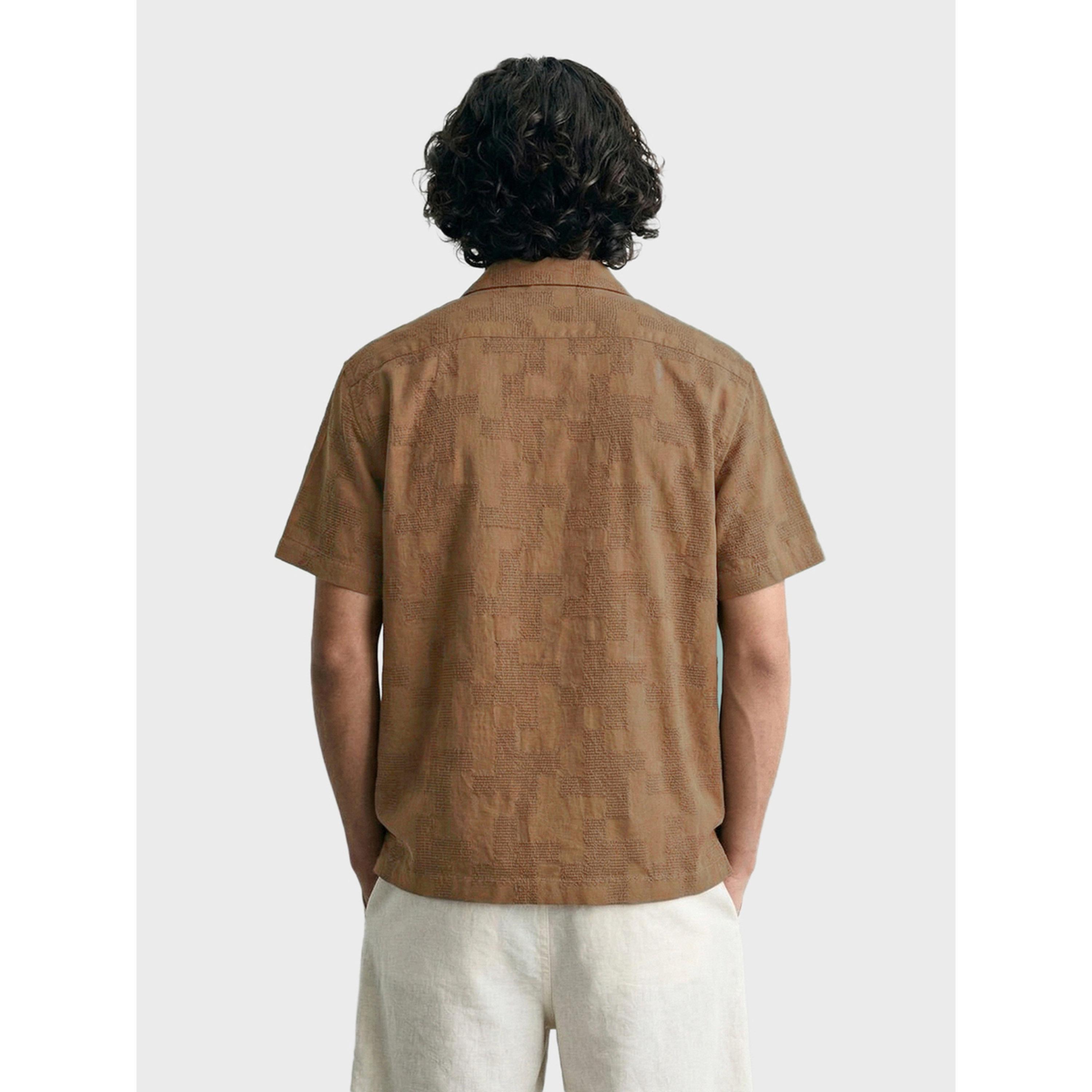 The Indian Garage Co X Styli Men Relaxed Fit Textured Cuban Collar Resortwear Shirt-men-clothing-shirts-image-3
