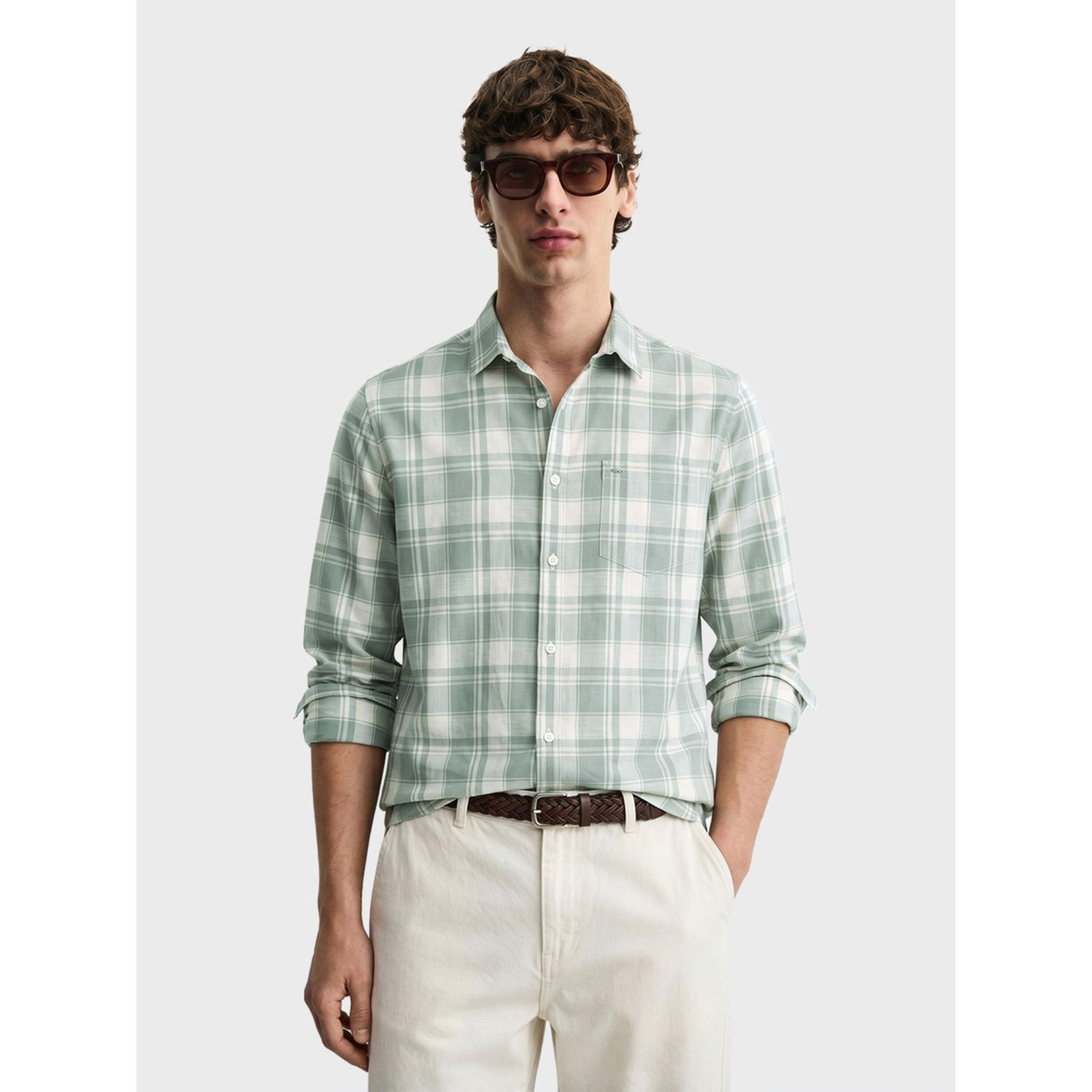 The Indian Garage Co X Styli Men Slim Fit Checked Cutaway Collar Casual Shirt-men-clothing-shirts-image-1