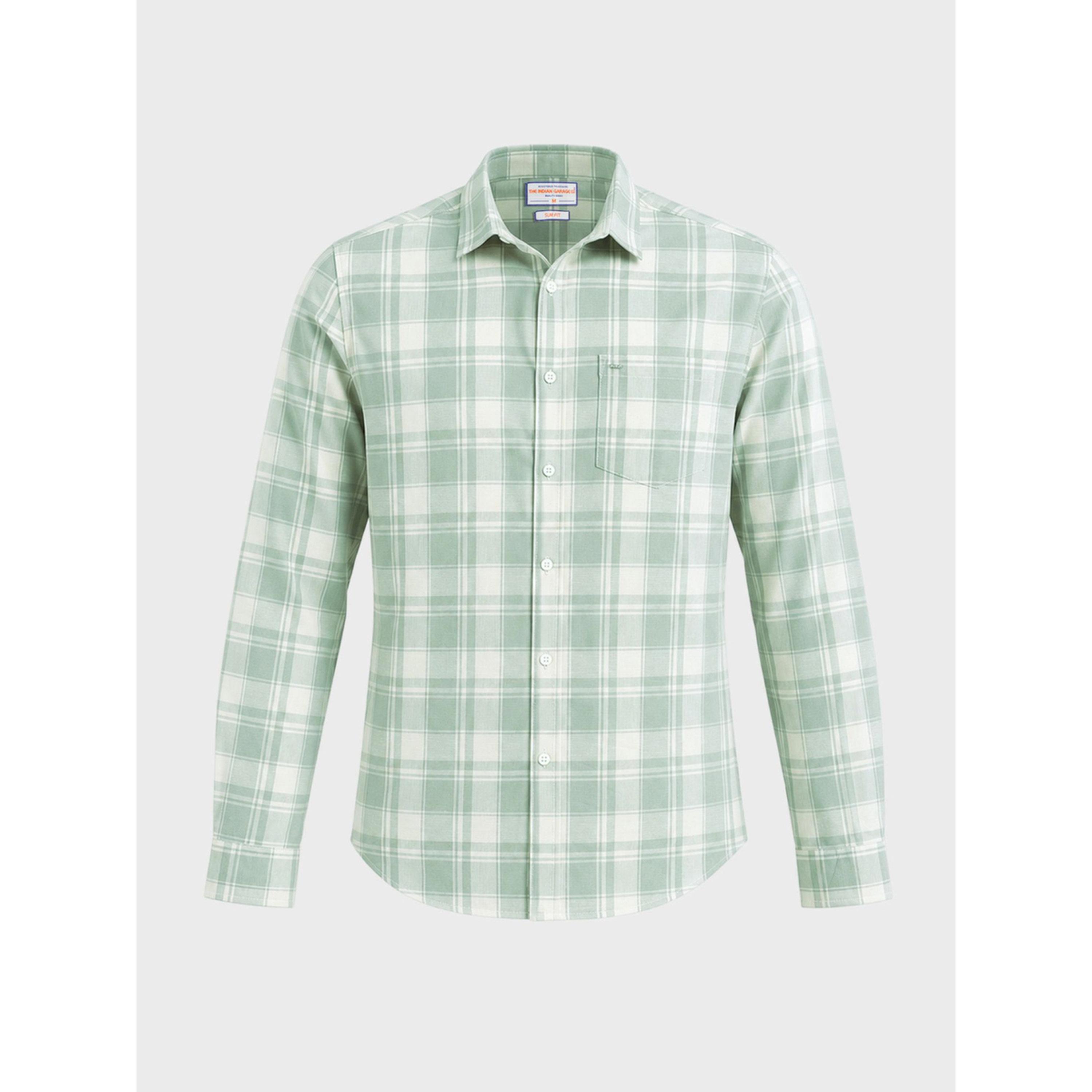 The Indian Garage Co X Styli Men Slim Fit Checked Cutaway Collar Casual Shirt-men-clothing-shirts-image-4