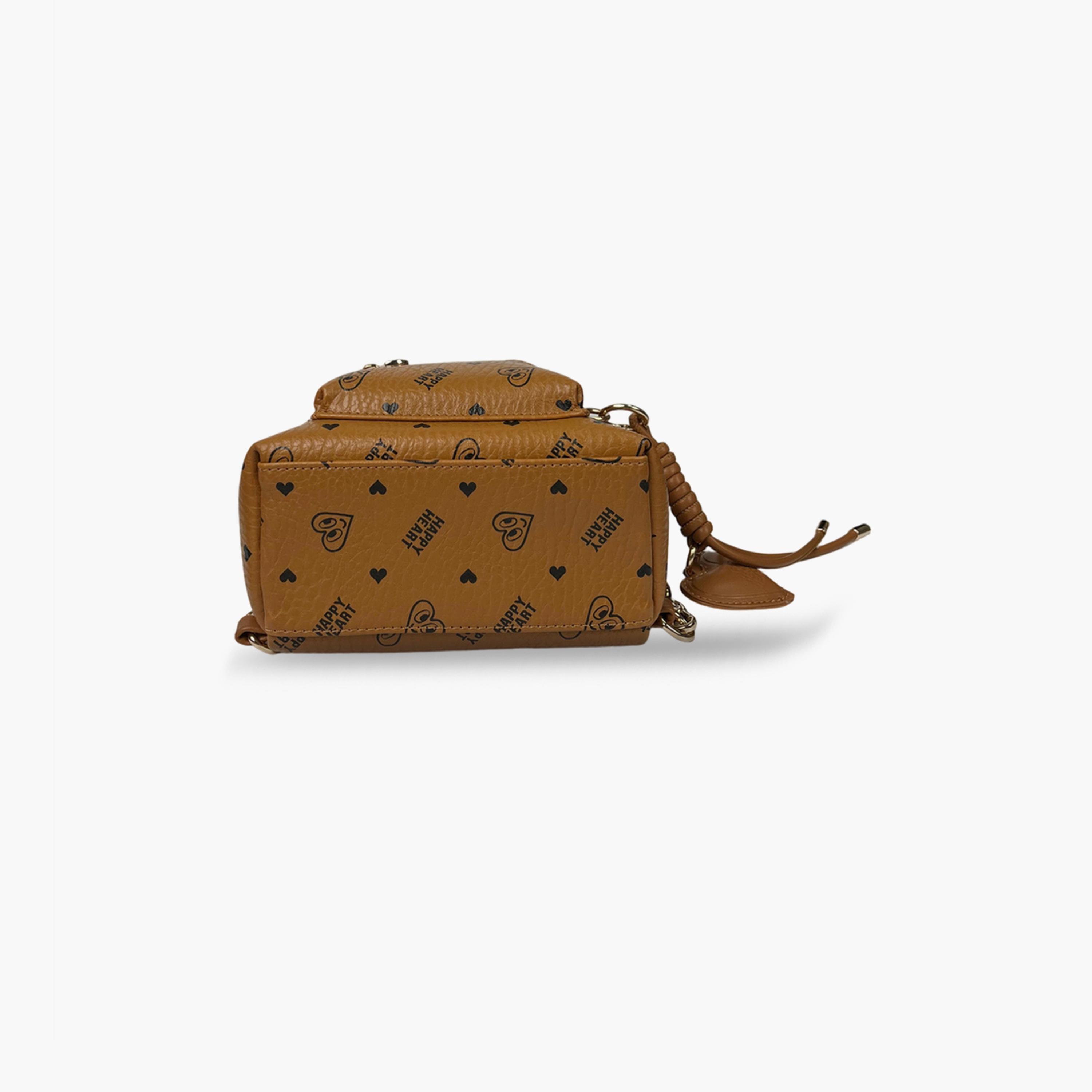 Take Two Printed Backpack with Zip and Heart Charm-women-bagsandwallets-backpacks-image-4