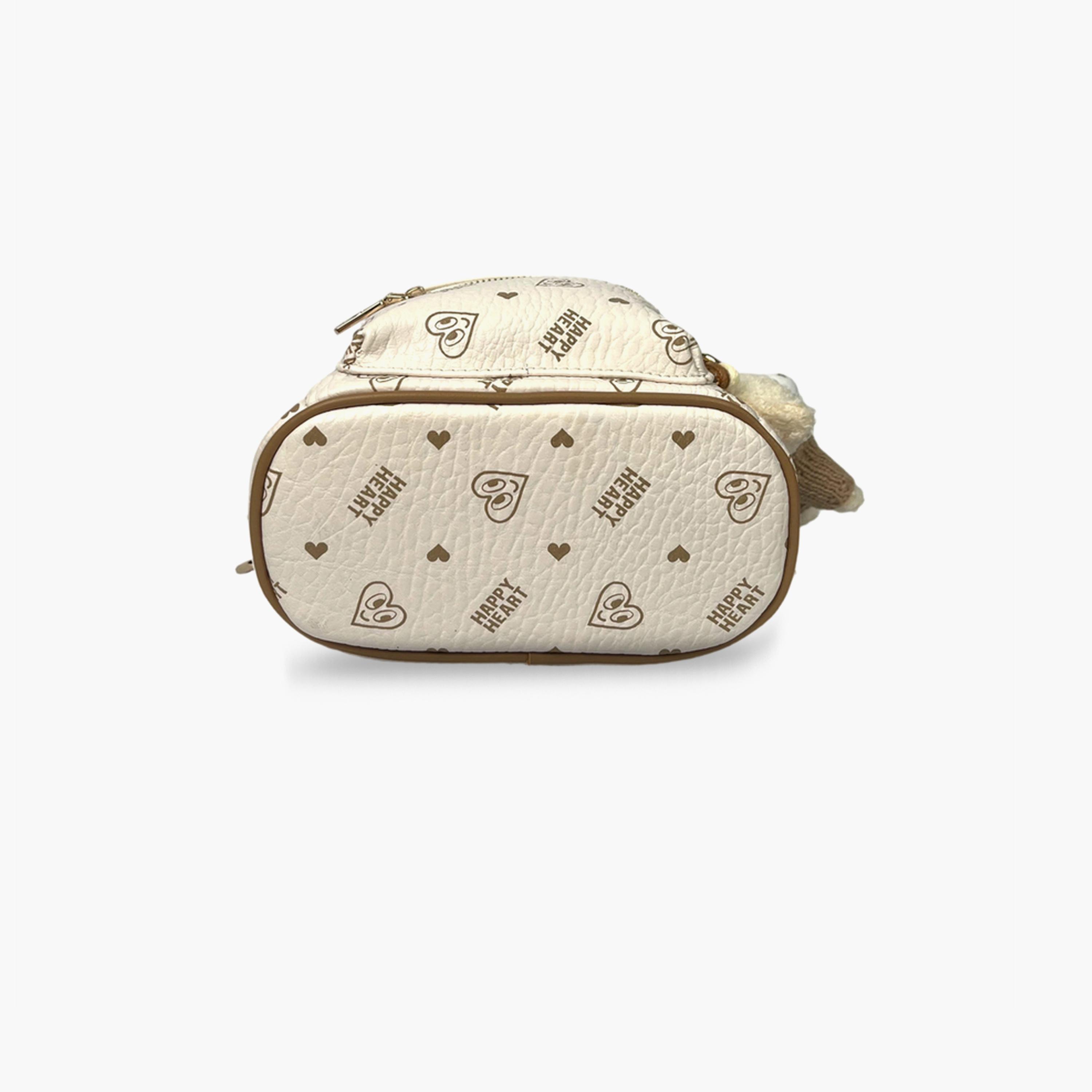 Take Two Beige Heart Printed Backpack with Zip-women-bagsandwallets-backpacks-image-4
