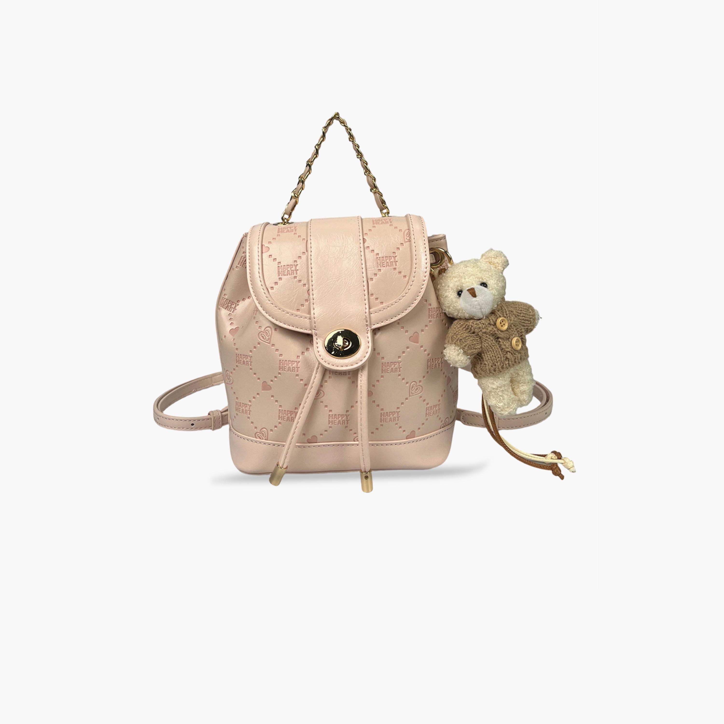 Take Two Beige Plus Toy Charm Backpack-women-bagsandwallets-backpacks-image-1