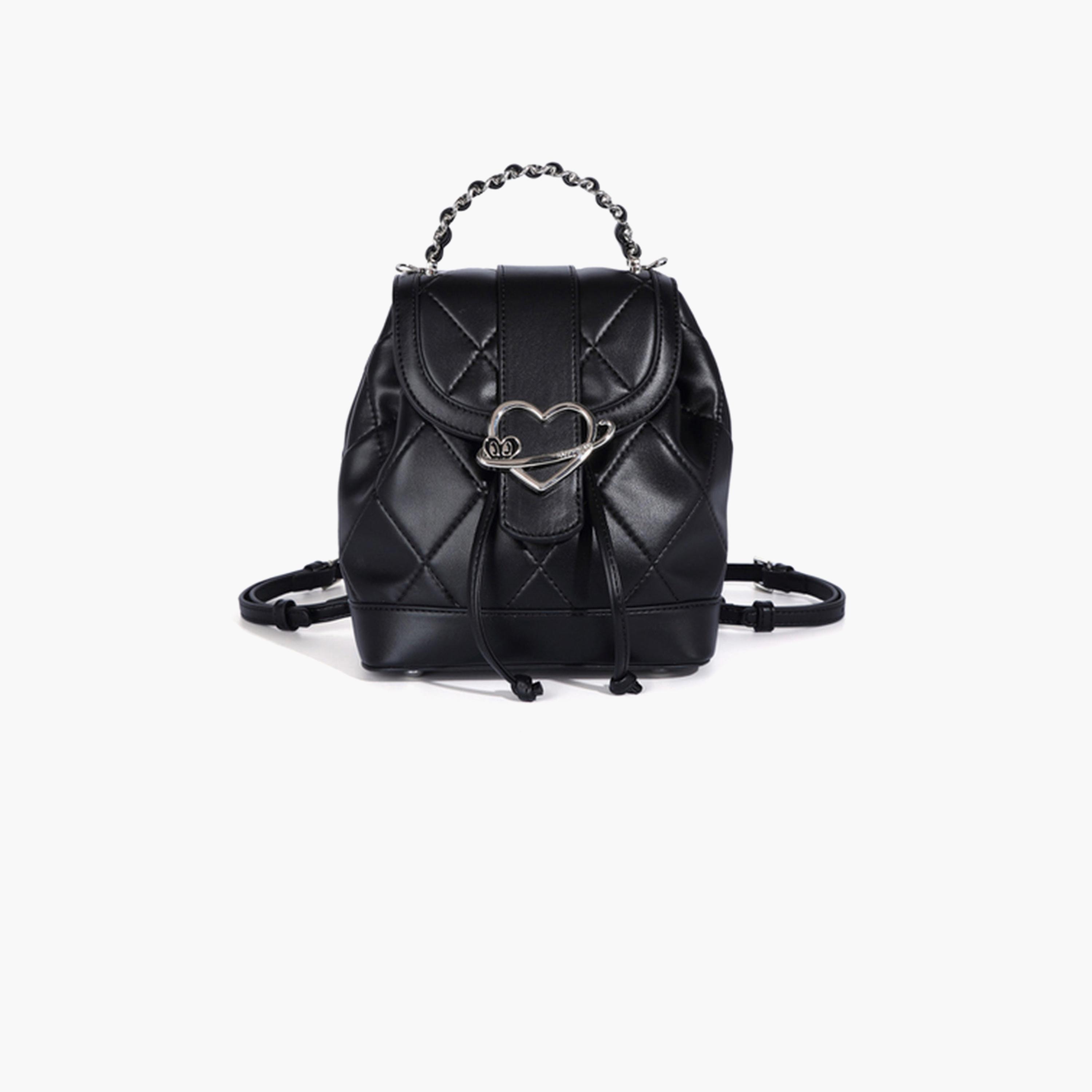 Take Two Black Heart Detail Backpack-women-bagsandwallets-backpacks-image-1