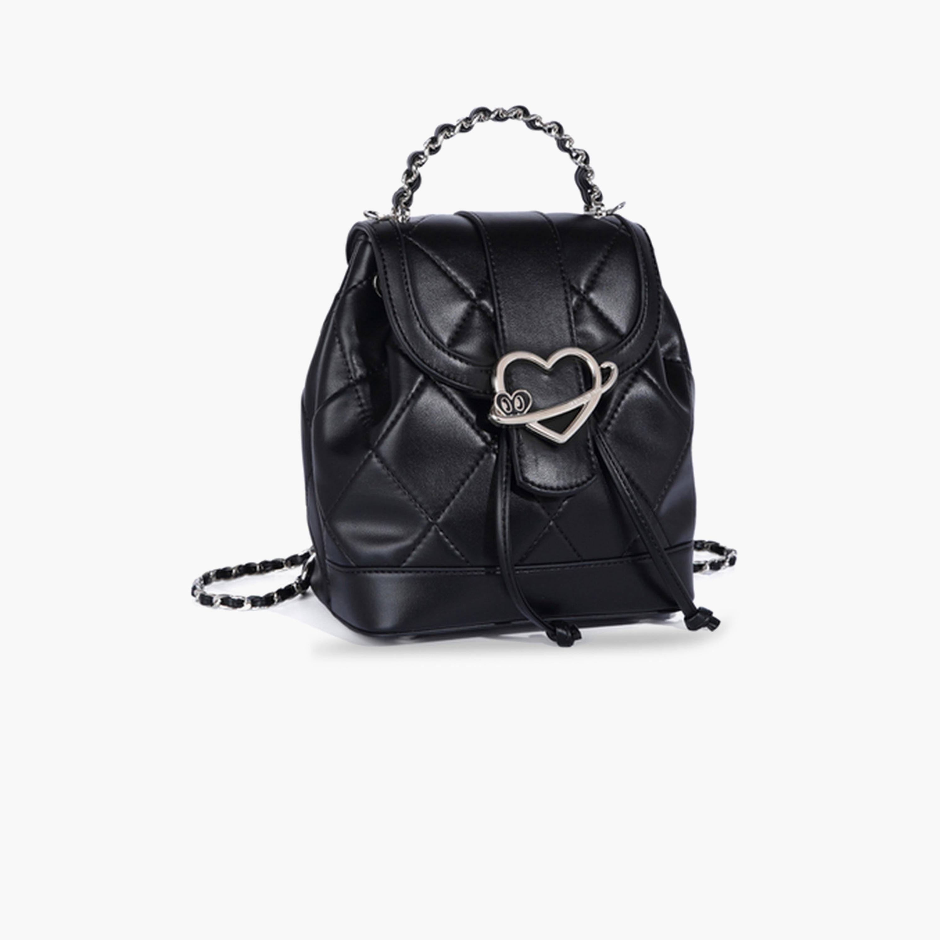 Take Two Black Heart Detail Backpack-women-bagsandwallets-backpacks-image-3