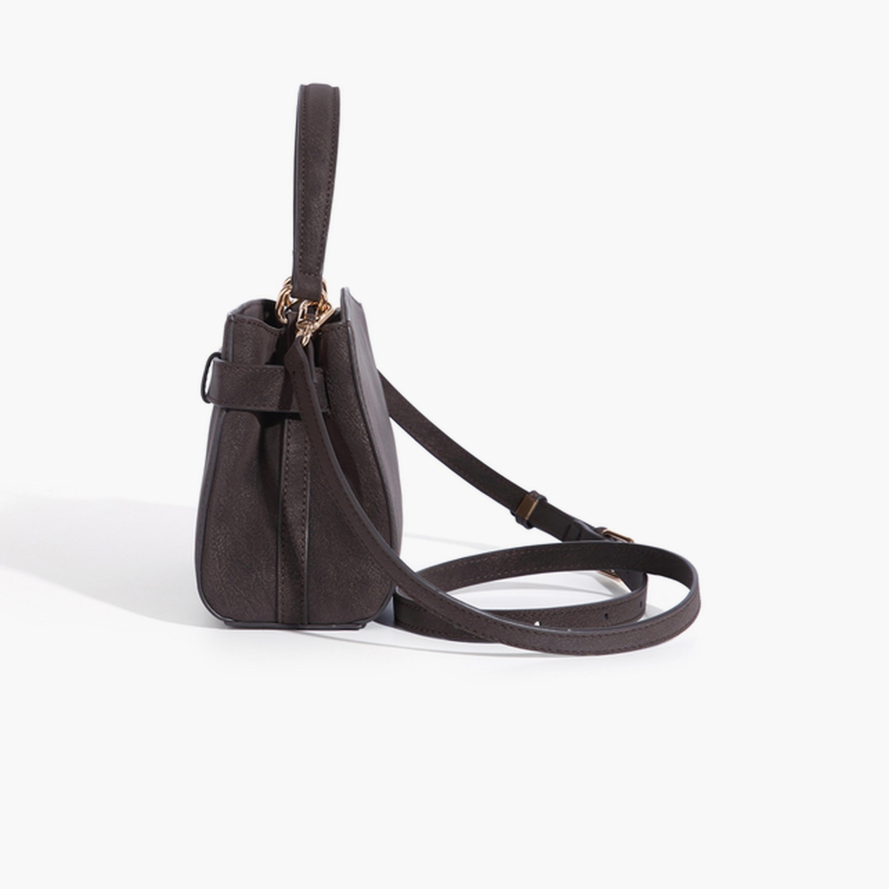 Take Two Coffee Brown Plain Crossbody Bag-women-bagsandwallets-handbags-image-4
