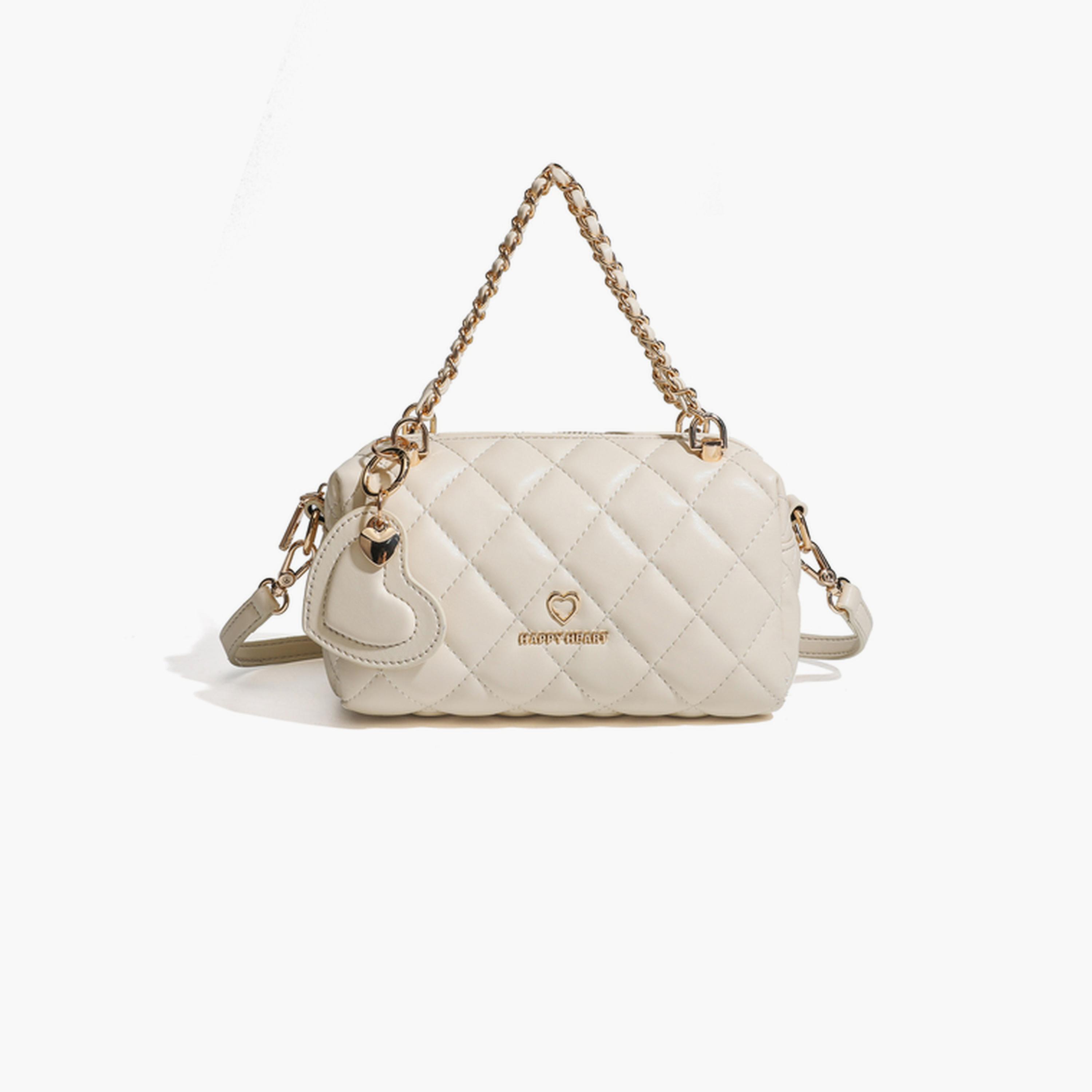 شنطة كروس مبطنة بحزام سلسلة باللون الأبيض-women-bagsandwallets-handbags-image-1