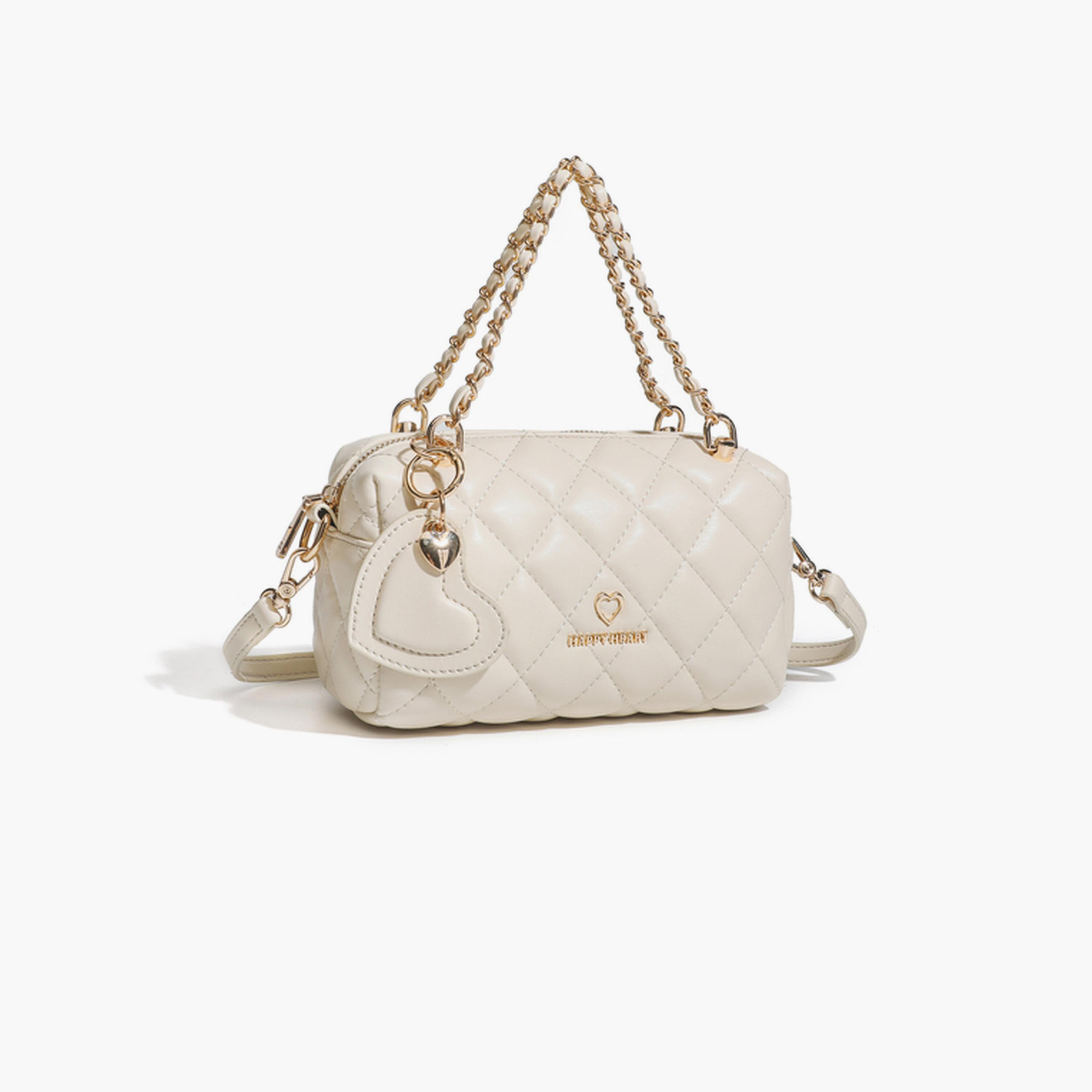 شنطة كروس مبطنة بحزام سلسلة باللون الأبيض-women-bagsandwallets-handbags-image-2