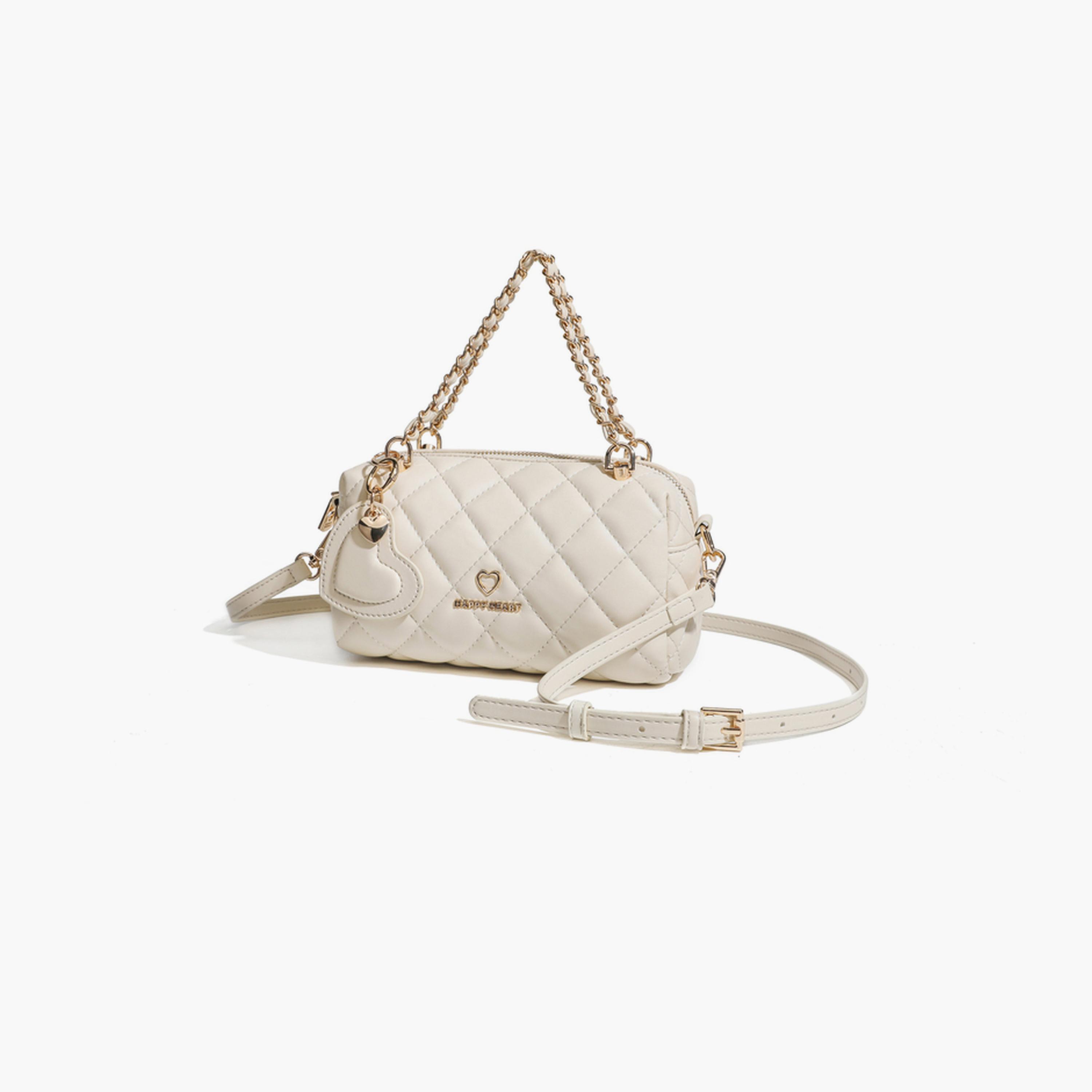 شنطة كروس مبطنة بحزام سلسلة باللون الأبيض-women-bagsandwallets-handbags-image-3