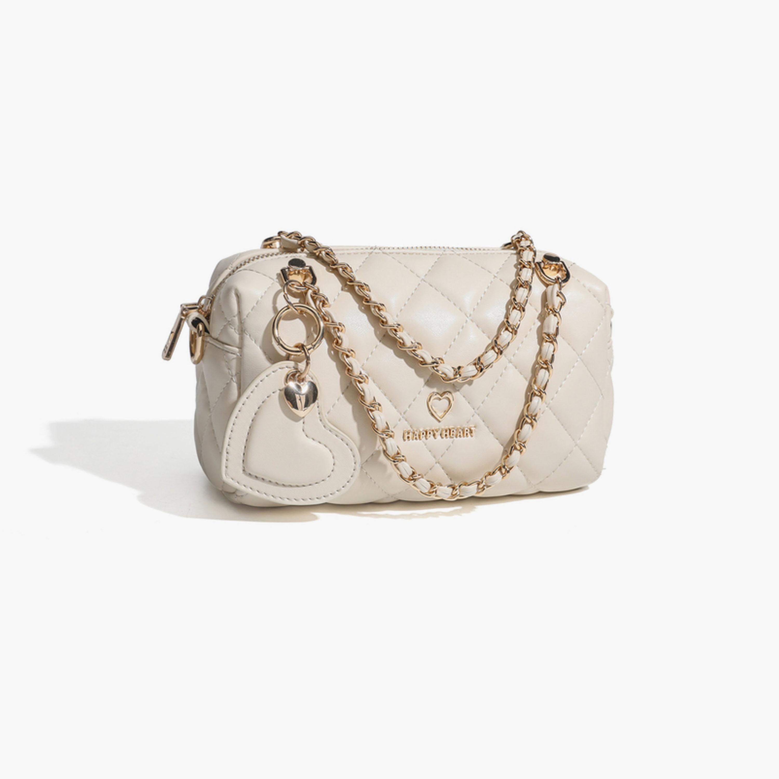 شنطة كروس مبطنة بحزام سلسلة باللون الأبيض-women-bagsandwallets-handbags-image-4