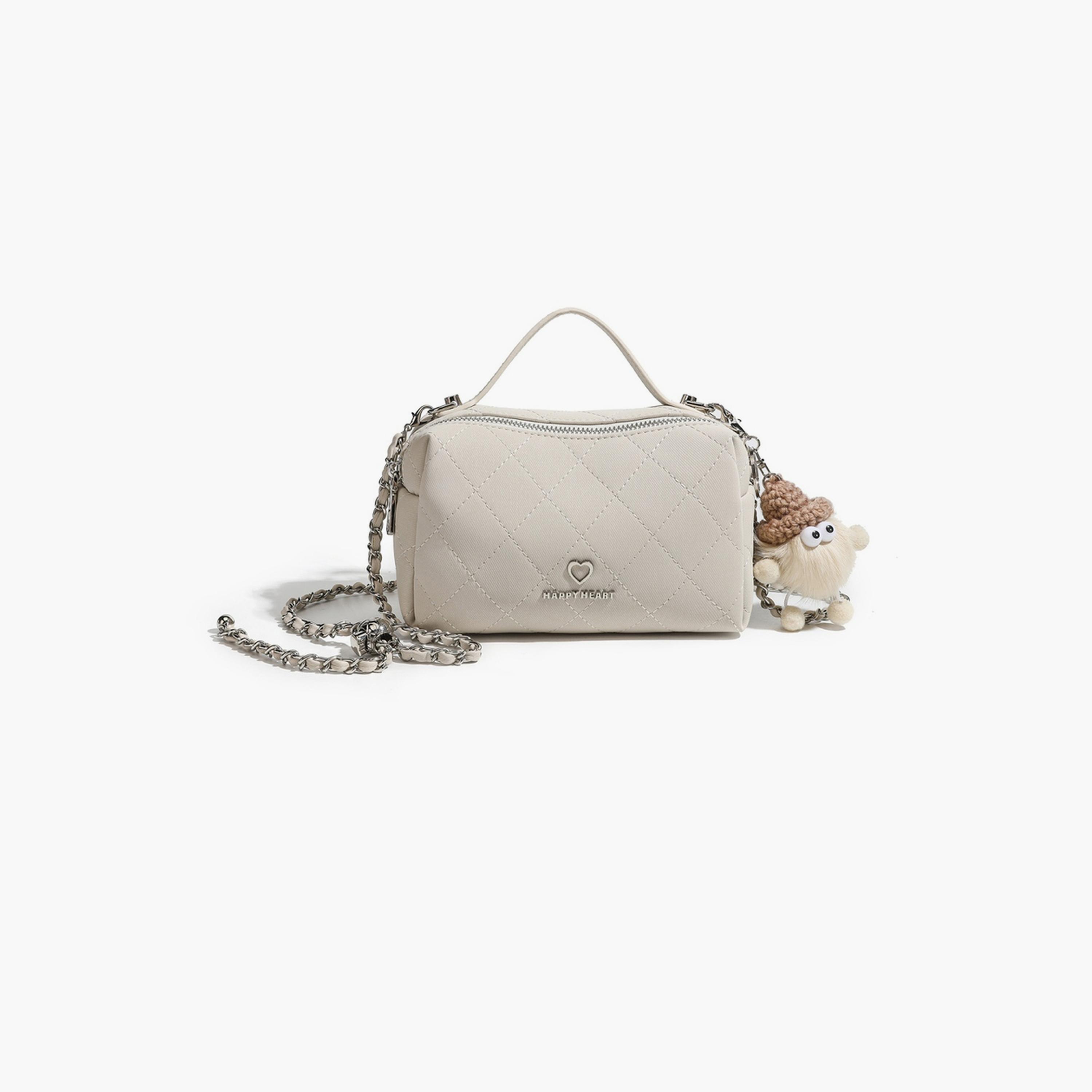 Take Two White Quilted Crossbody Bag with Chain Strap-women-bagsandwallets-handbags-image-1