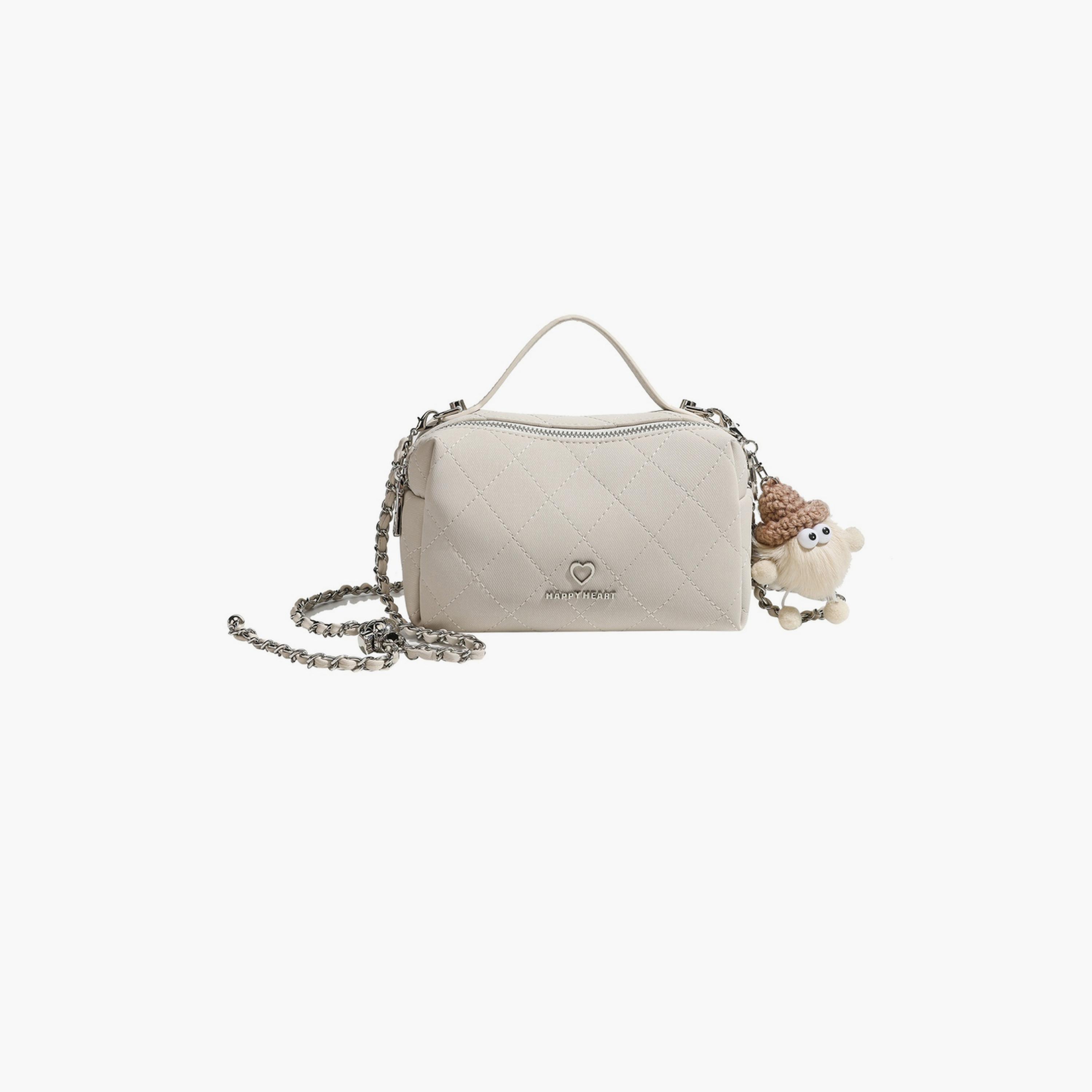 شنطة كروس مبطنة بحزام سلسلة باللون الأبيض-women-bagsandwallets-handbags-image-5